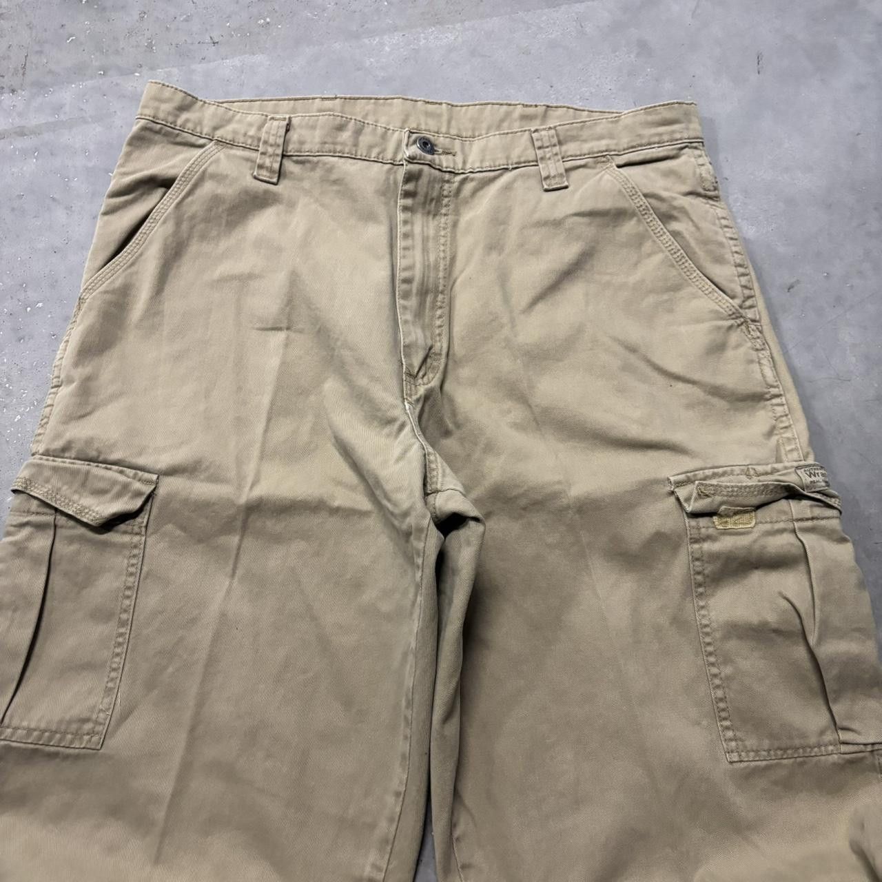 Japanese Brand × Vintage Crazy Vintage Y2K/2000s Baggy Khaki Streetwear Skater Style Cargo Pants! Size US 36 / EU 52 - 5 Thumbnail