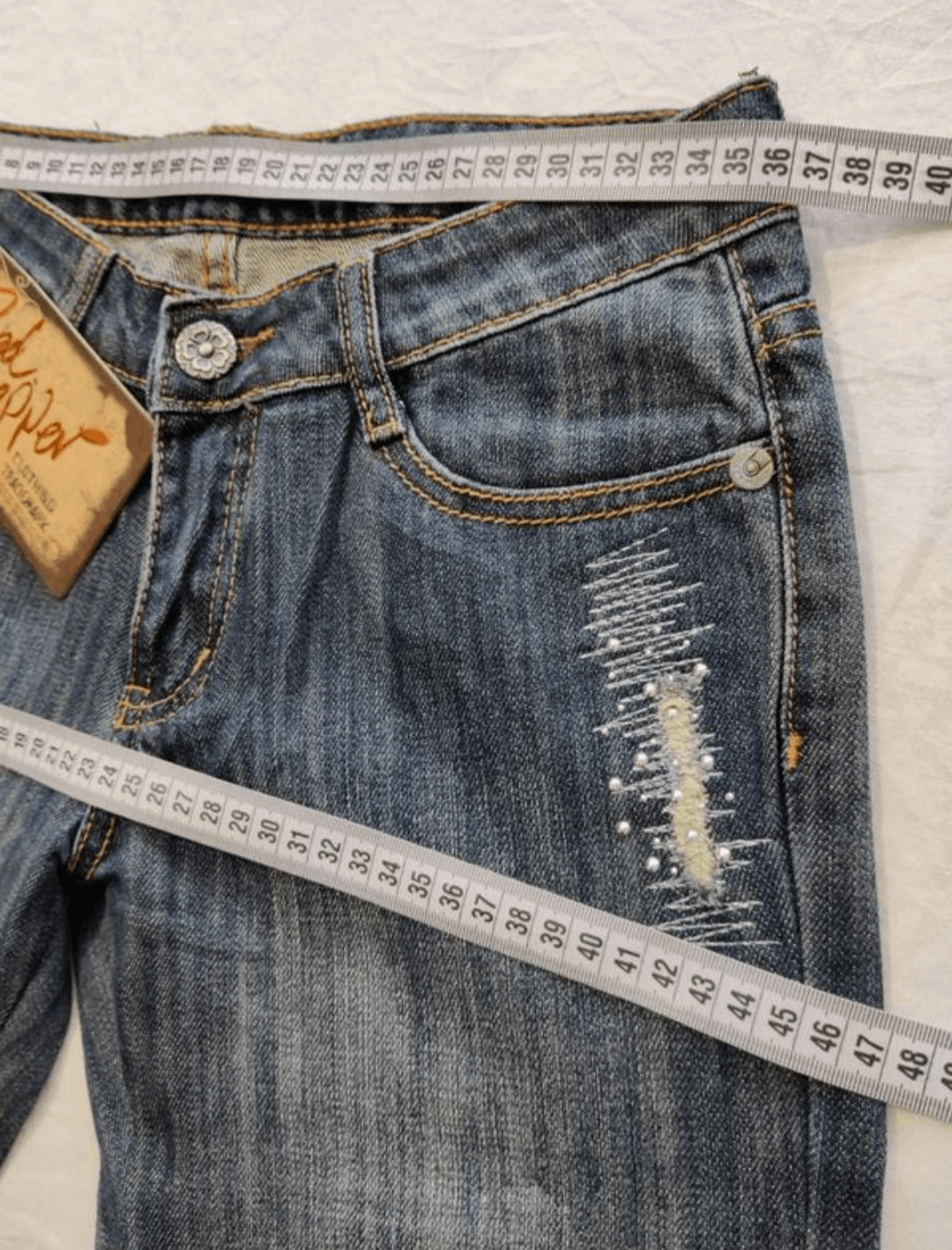 Japanese Brand × Vintage Y2K low rise Red Pepper Jeans available sz 26, 27, 28, 29 Size 30" / US 8 / IT 44 - 6 Thumbnail