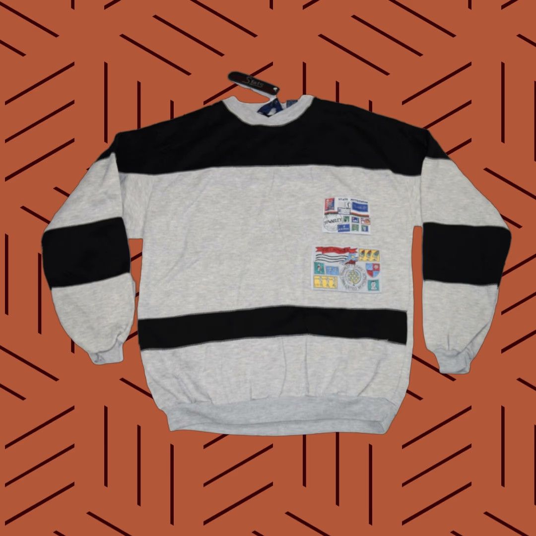 Vintage VINTAGE 1980s Stats Townsley Crewneck Sweatshirt Men’s XL Gray Heather Surf Sailing Hip Hop Unique Size US XL / EU 56 / 4 - 1 Thumbnail