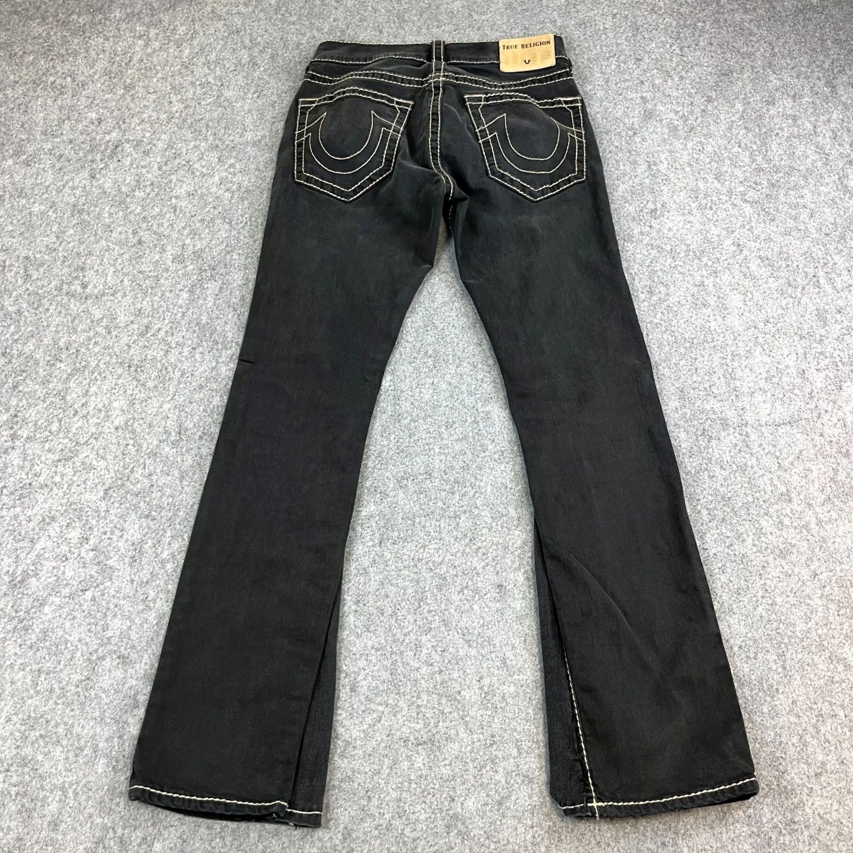 True Religion True Religion Jeans Slim Bootcut Womens 8 Denim Black 5-Pocket Design Leather Logo Button Zipper Regular Inside Leg 30in Vintage No Size 30" / US 8 / IT 44 - 2 Thumbnail