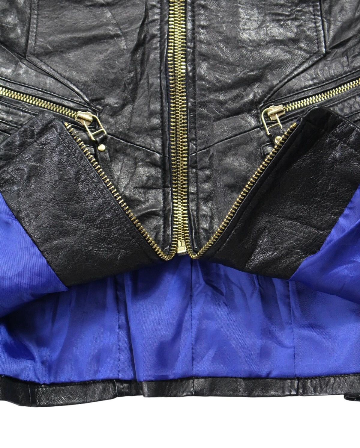 Japanese Brand 2000S KAAL E SUKTAE X ROBO MULTI ZIP LEATHER JACKET Size M / US 6-8 / IT 42-44 - 5 Thumbnail
