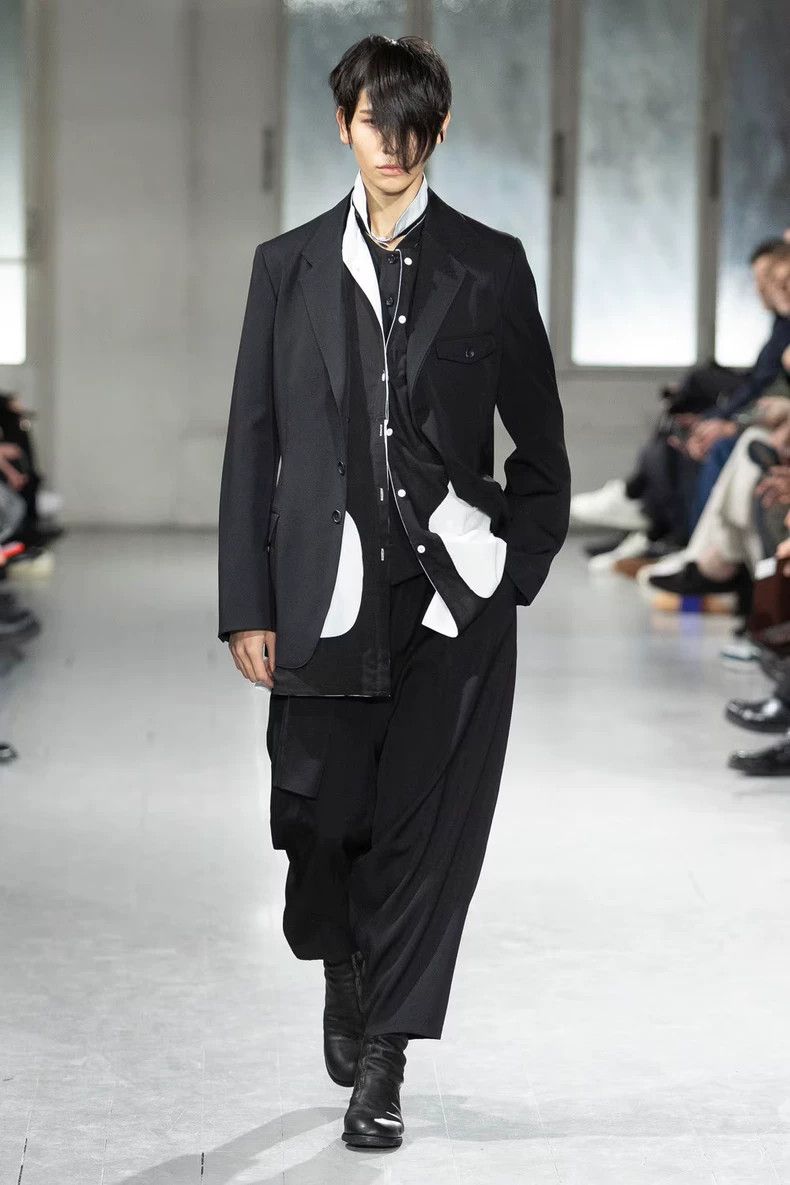 Yohji Yamamoto Yohji Yamamoto 23aw black and white panel reversible shirt Size US XL / EU 56 / 4 - 4 Thumbnail