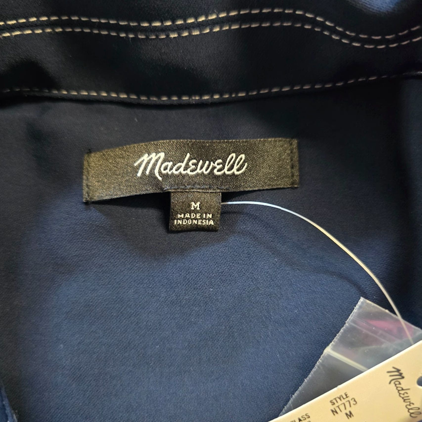 Madewell Madewell Blouse Womens Medium Blue Long Sleeve Collared Preppy Career Capsule Shirt Size M / US 6-8 / IT 42-44 - 4 Thumbnail