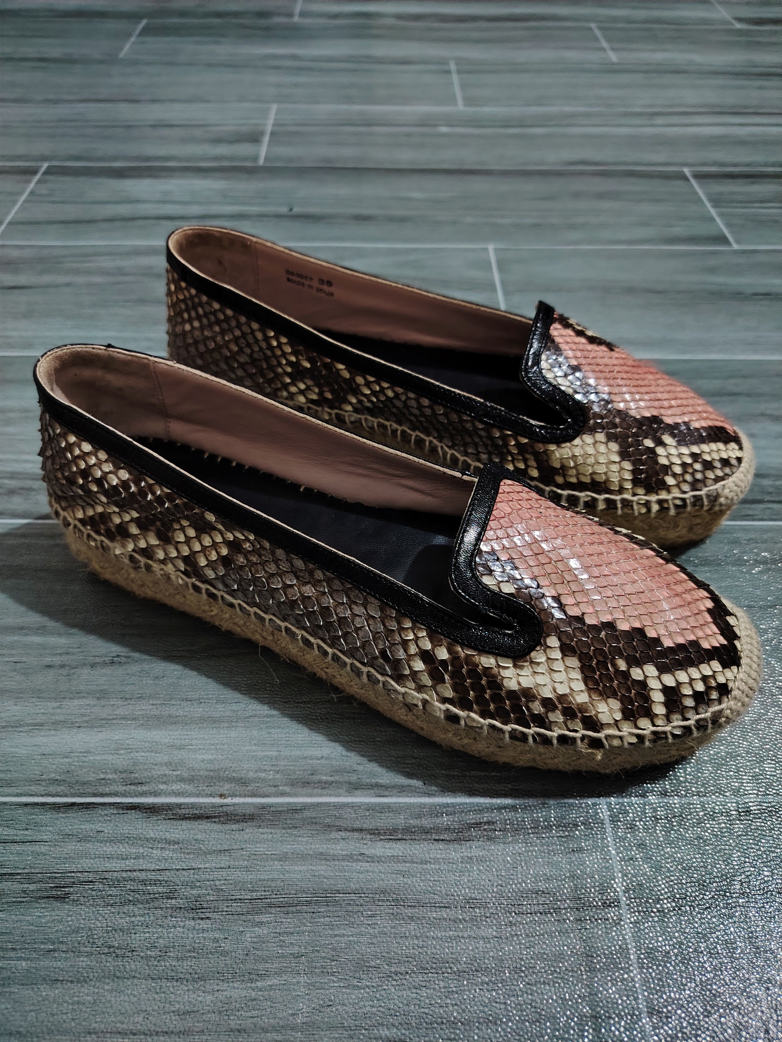 Alexander McQueen ALEXANDER MCQUEEN - Snake Skin Platform Espadrilles Size US 9 / IT 39 - 1 Thumbnail