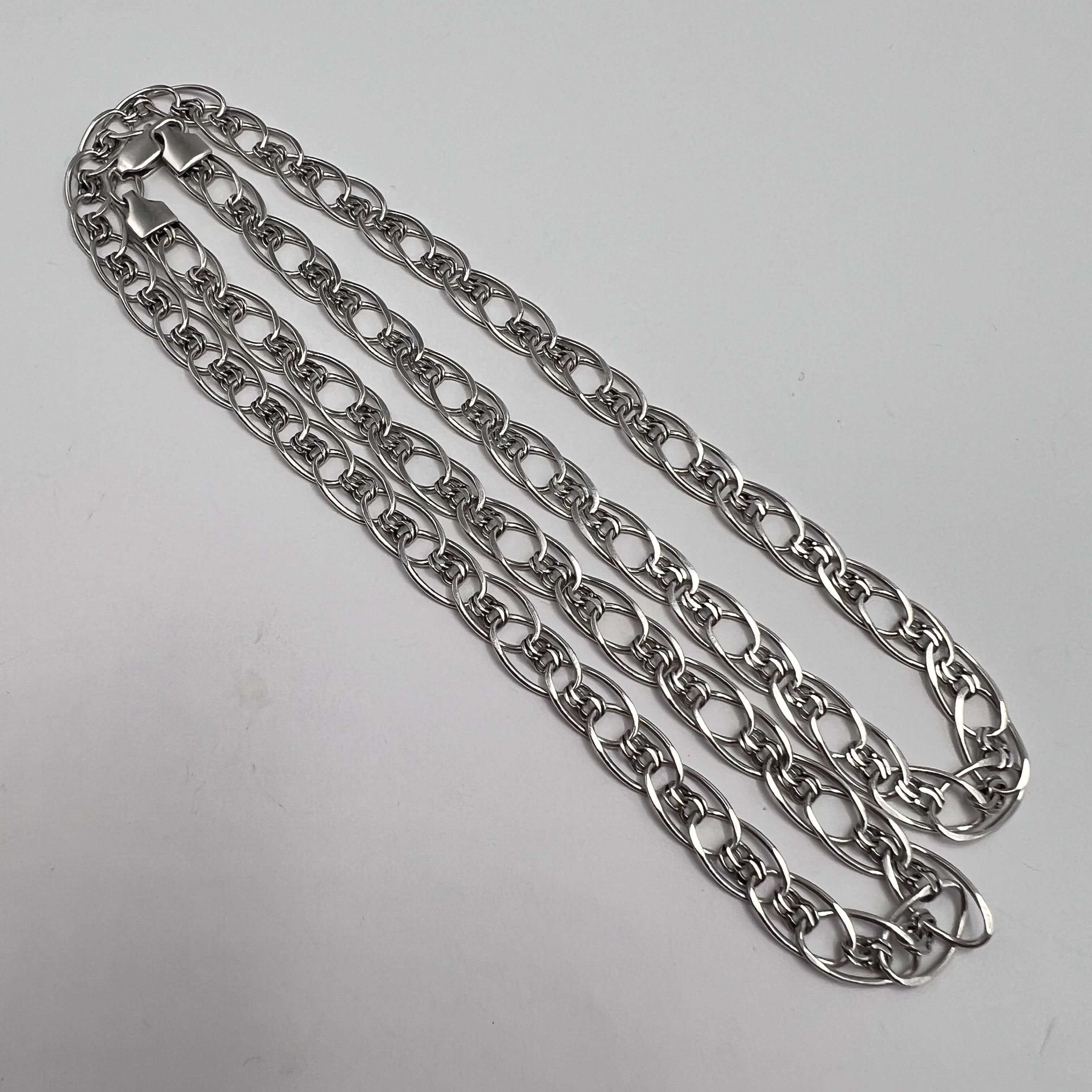 Vintage Vintage Necklace Chain Sterling Silver 925 Jewelry 14.44gr Size ONE SIZE - 2 Thumbnail