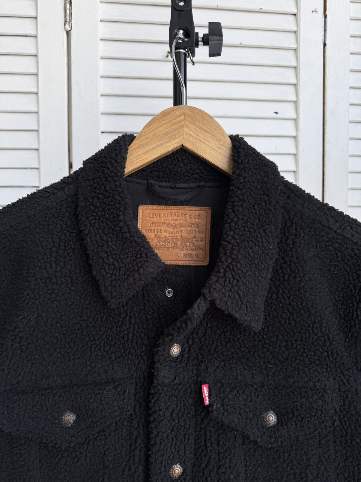 Levi's Levi’s Sherpa Fleece Trucker Jacket Black Size US M / EU 48-50 / 2 - 7 Thumbnail