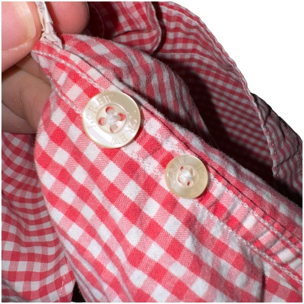 Other J Crew Orange Gingham S/S Button Down Shirt Size M Size US M / EU 48-50 / 2 - 4 Thumbnail