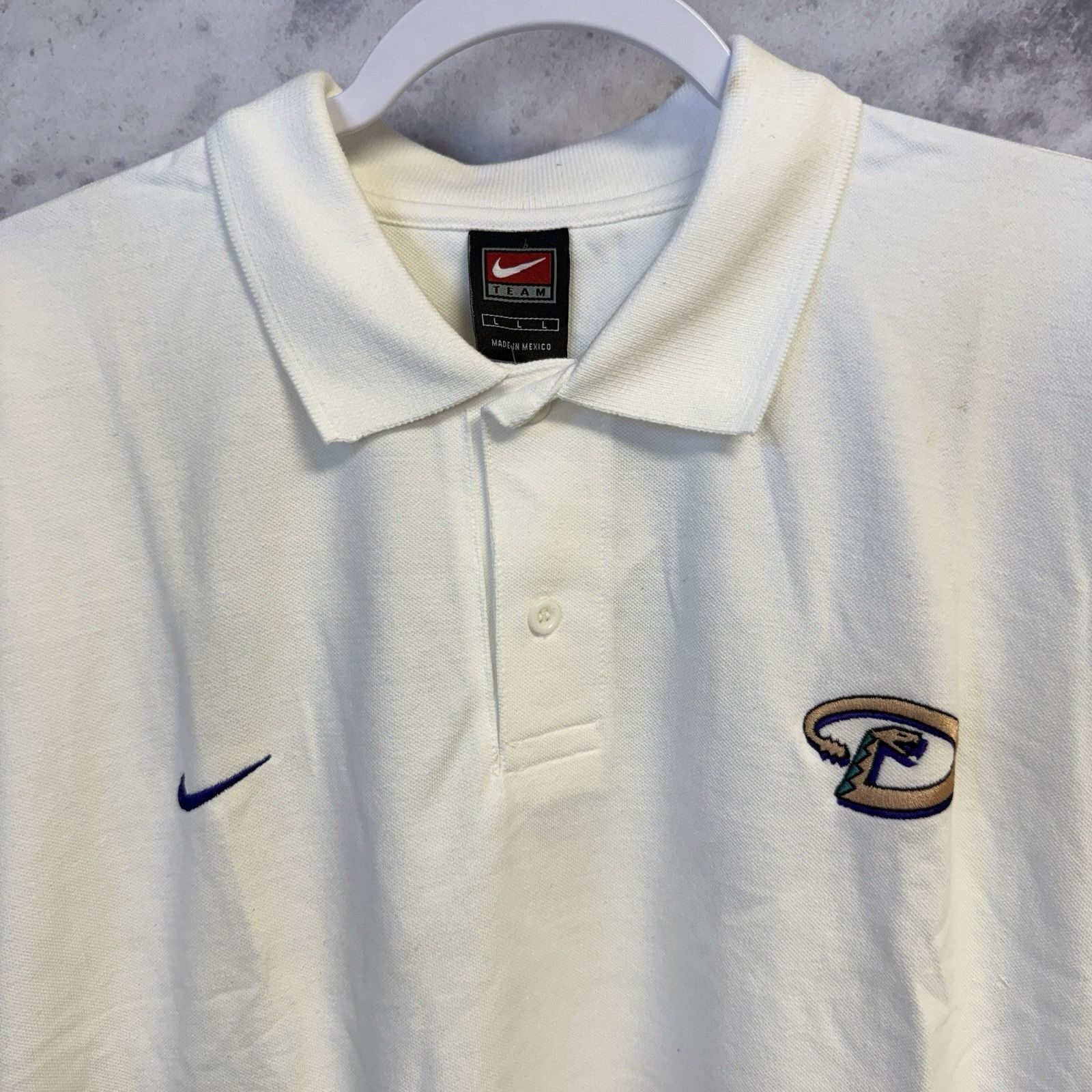 MLB Vintage Nike Arizona Diamondbacks Polo Shirt Mens Large Whit Size US L / EU 52-54 / 3 - 1 Thumbnail