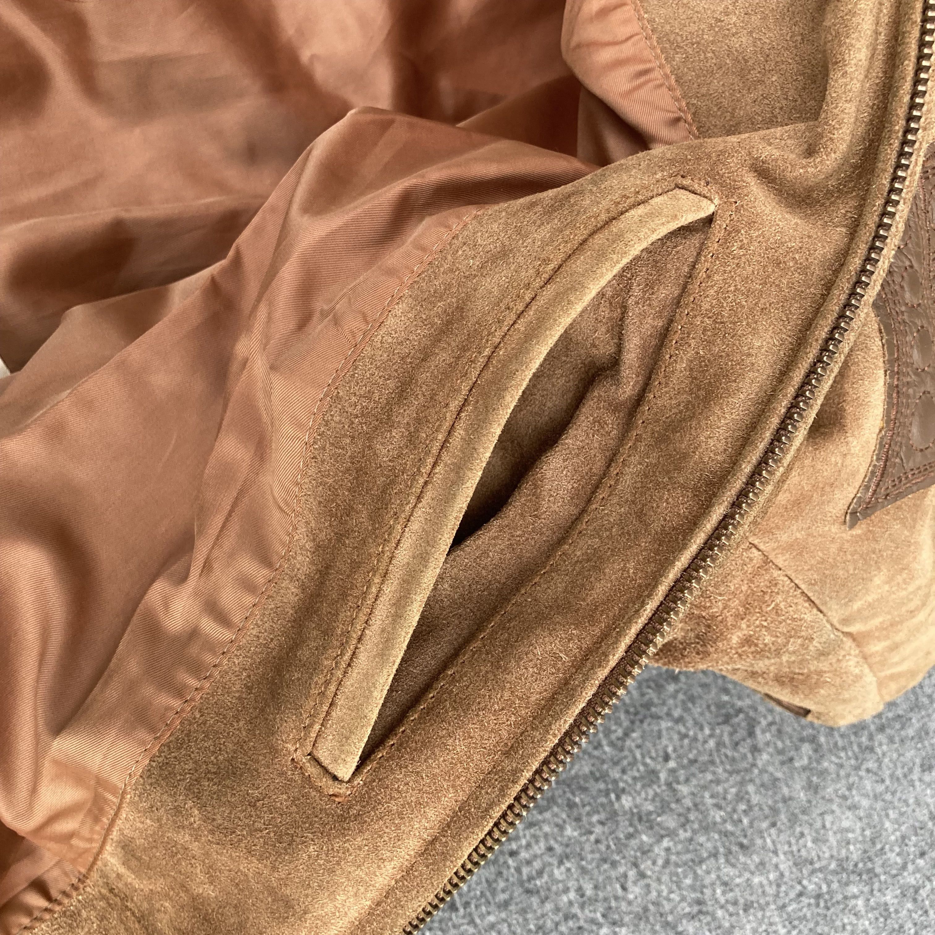 Designer × Kansai Yamamoto Kansai MAN Yutaka Nishimura Suede Leather Bomber Jacket Size US M / EU 48-50 / 2 - 14 Thumbnail