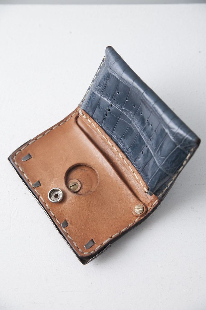 The Flat Head Silver & crocodile leather wallet Size ONE SIZE - 5 Thumbnail