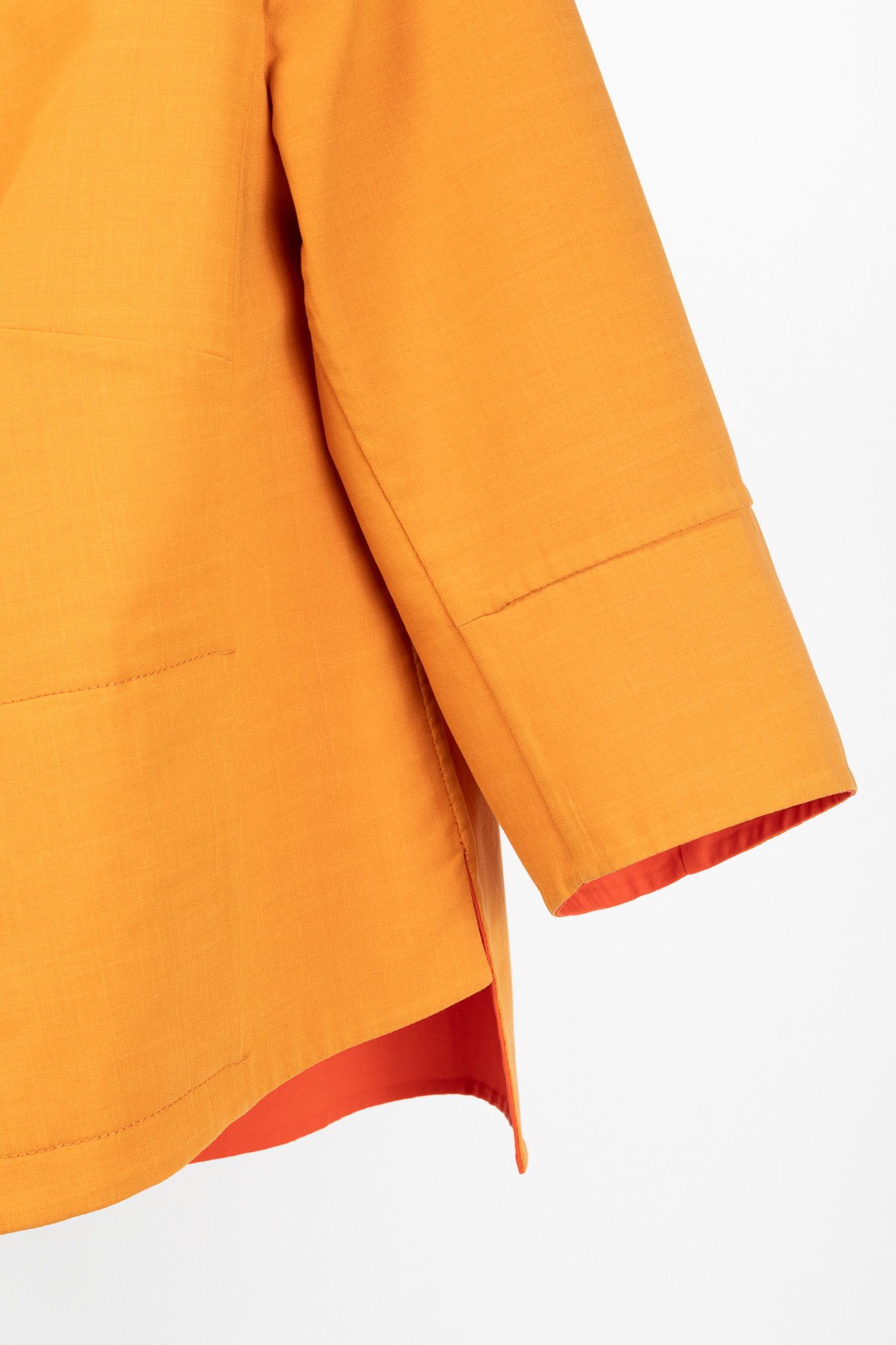 Akris Akris Reversible Firecracker Orange Cotton Trapeze Jacket Size XL / US 12-14 / IT 48-50 - 10 Thumbnail