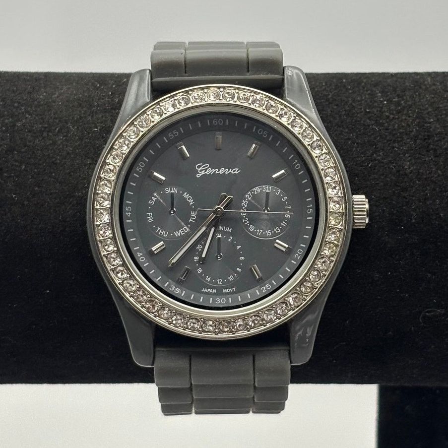Geneva Silver & Gray Men's Geneva Watch Size ONE SIZE - 1 Thumbnail