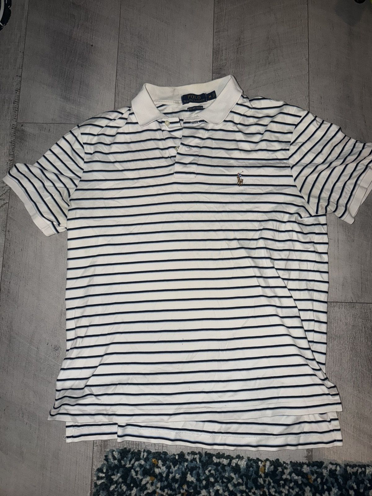Polo Ralph Lauren White striped polo ralph lauren Size US M / EU 48-50 / 2 - 1 Thumbnail