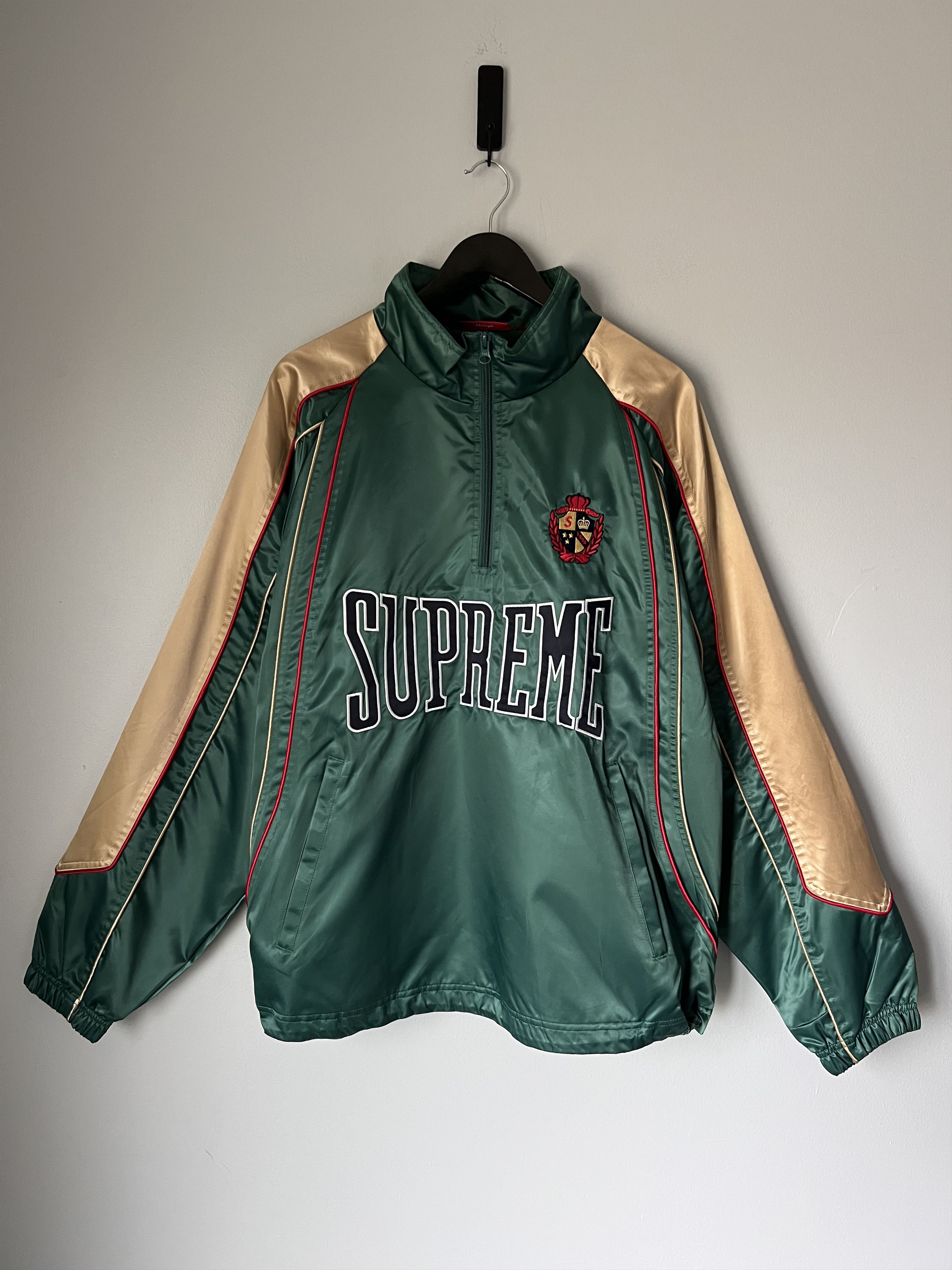 Supreme Supreme Satin Piping Pullover Green | Grailed