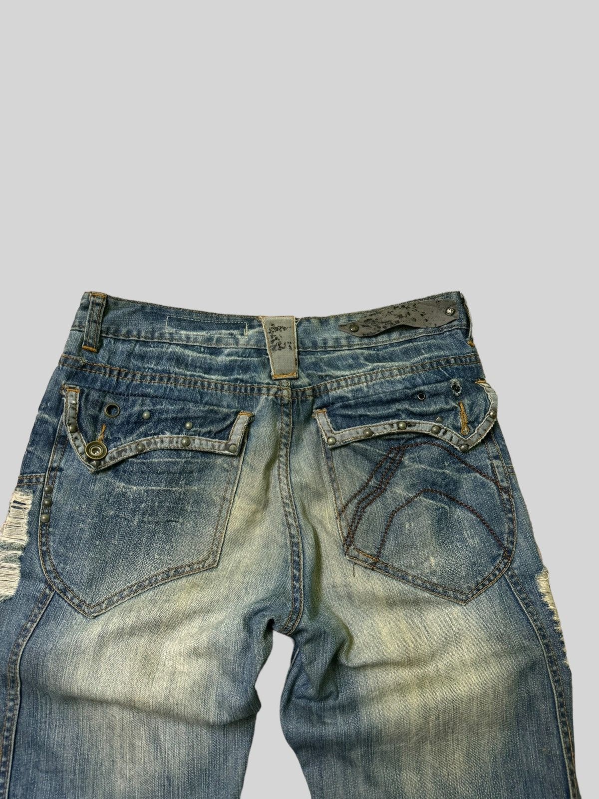 If Six Was Nine Balenciaga Style AVH JEANS Studs Distressed Denim Jeans Size US 32 / EU 48 - 9 Thumbnail