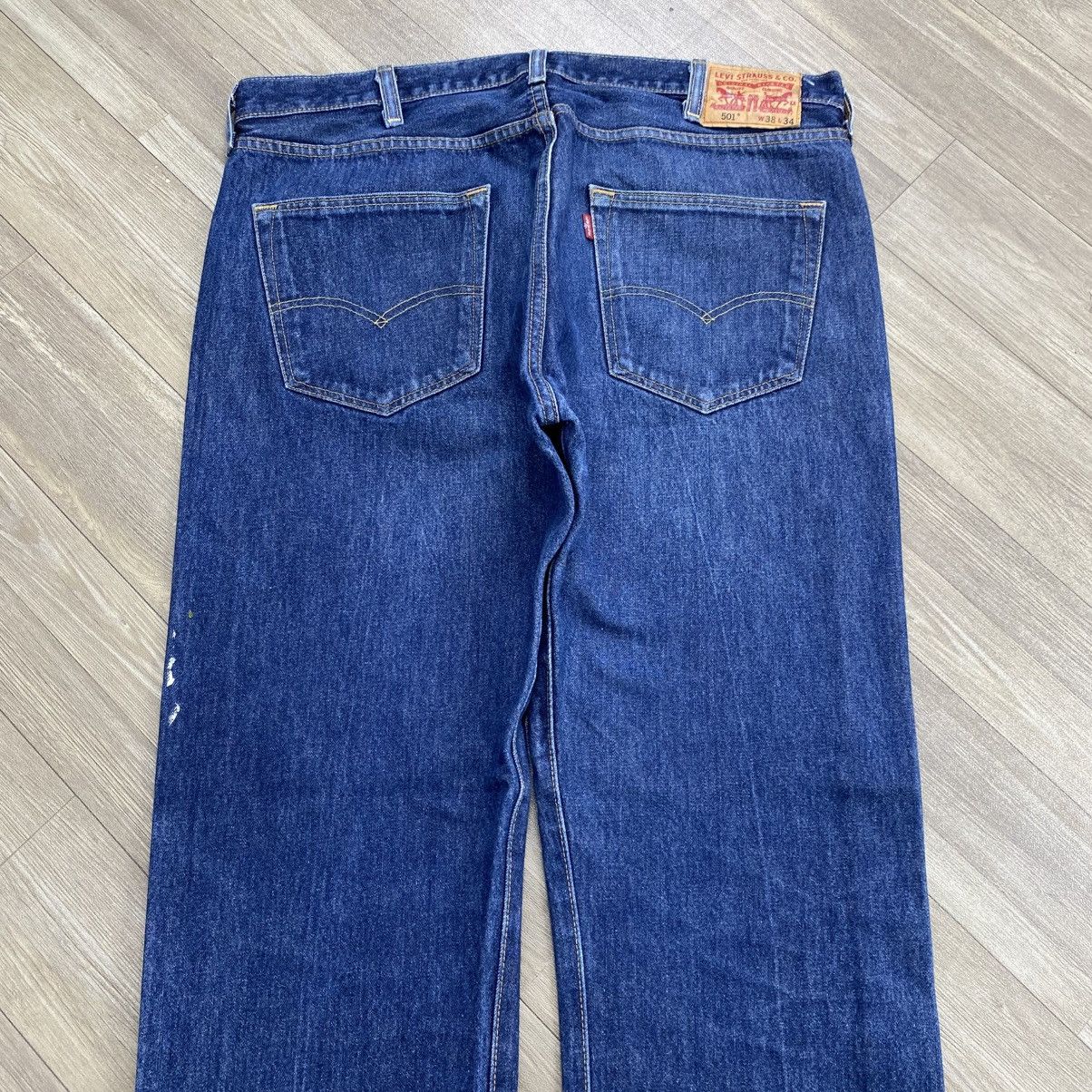 Levi's Vintage Clothing 2000s Vintage Levis 501 Painted 38x34 Blue Jeans Size US 38 / EU 54 - 19 Thumbnail