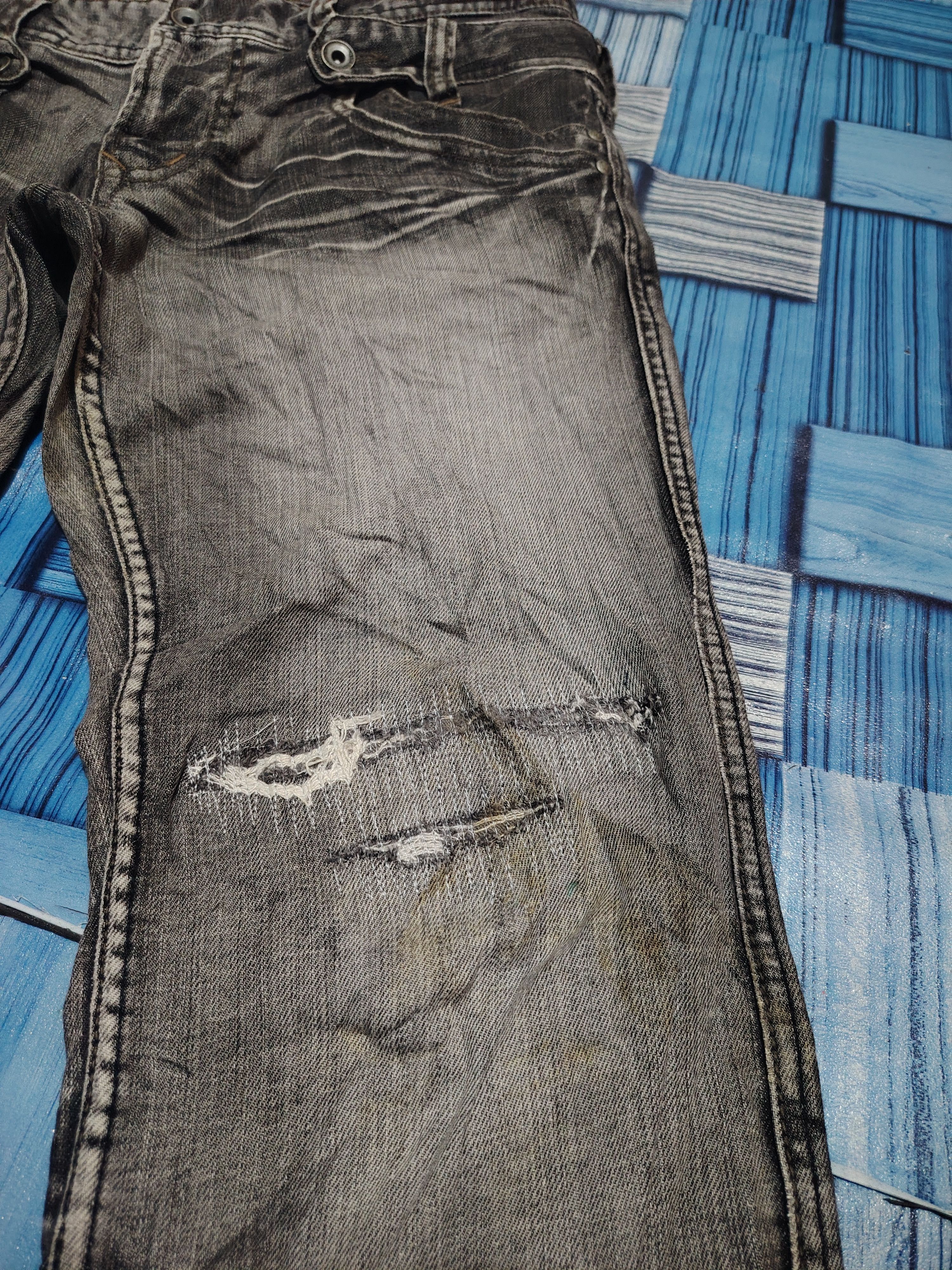 If Six Was Nine Nicole Club Double Waist NCFM Distressed jeans Flared Jeans Size US 33 - 7 Thumbnail