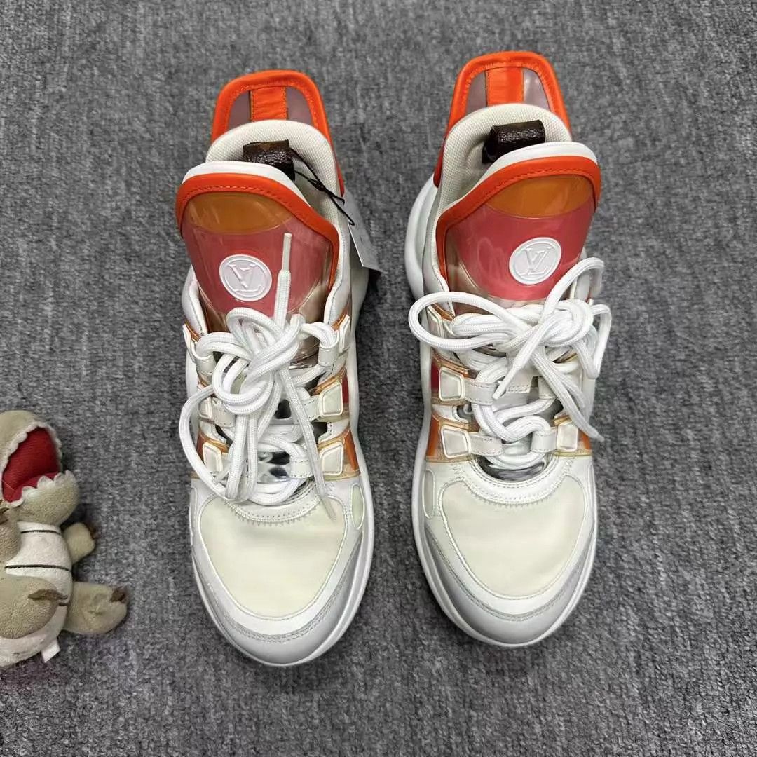 Louis Vuitton Louis Vuitton Jelly Dad Sneaker 98 New White/Orange 37 Size US 6.5 / IT 36.5 - 4 Thumbnail