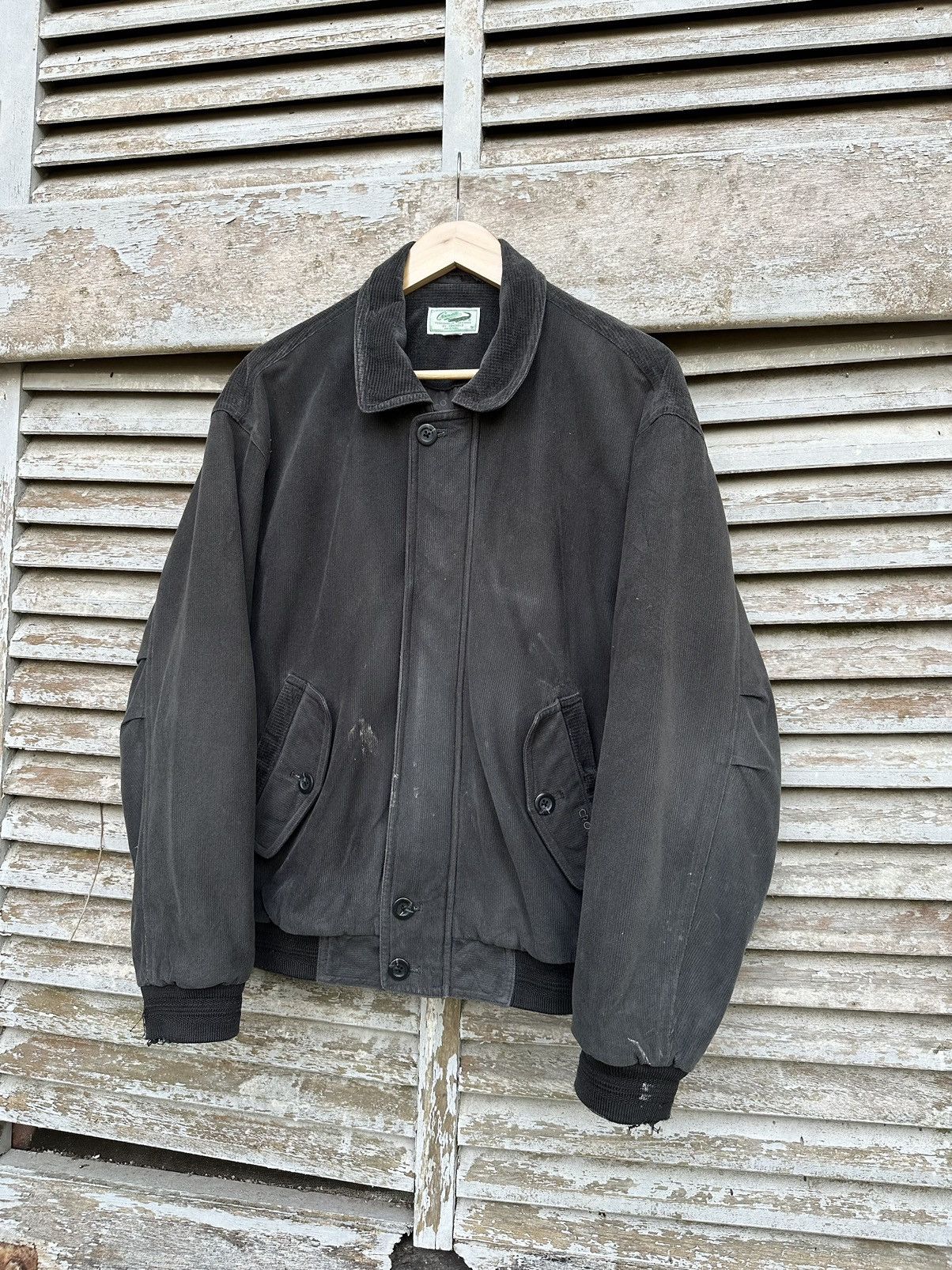 Vintage 👹THRASHED Crocodile Classic Corduroy Bomber Jacket Size US M / EU 48-50 / 2 - 6 Thumbnail