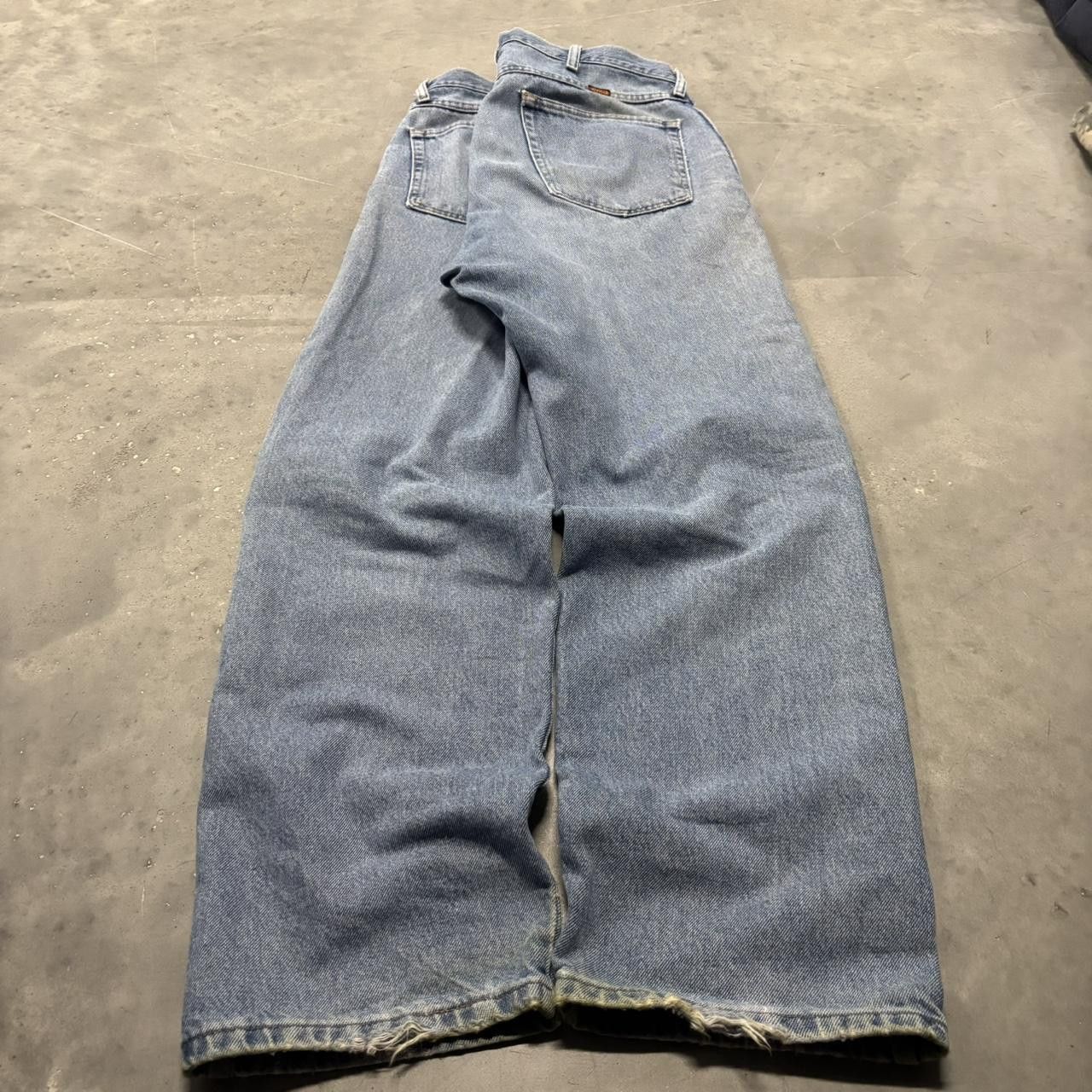 Japanese Brand × Vintage Crazy Vintage Y2K/2000s Faded Wash Distressed Skater Denim Jeans! Size US 36 / EU 52 - 4 Thumbnail