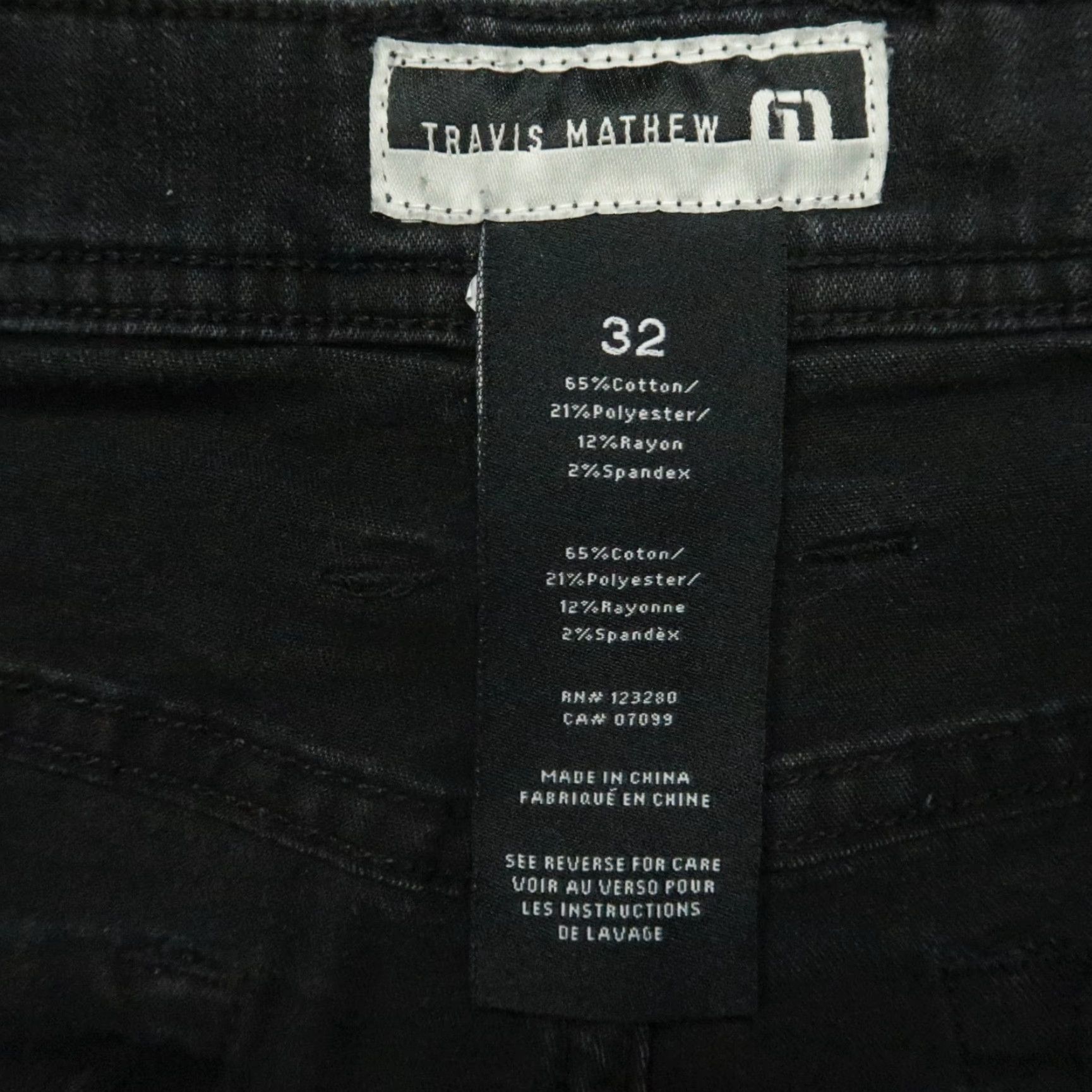 TravisMathew Travis Mathew Jeans 32x28 Black 5-Pocket Straight Denim Legacy Mens Size US 32 / EU 48 - 4 Thumbnail