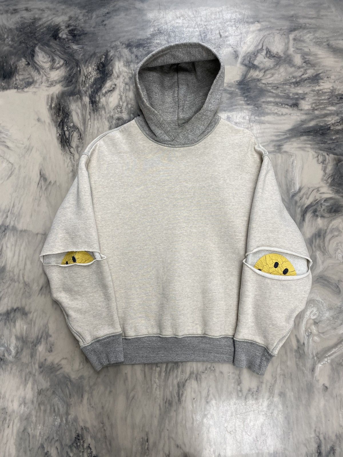 Kapital Kapital smiley fleece hoodie grey medium authentic Size US S / EU 44-46 / 1 - 5 Thumbnail