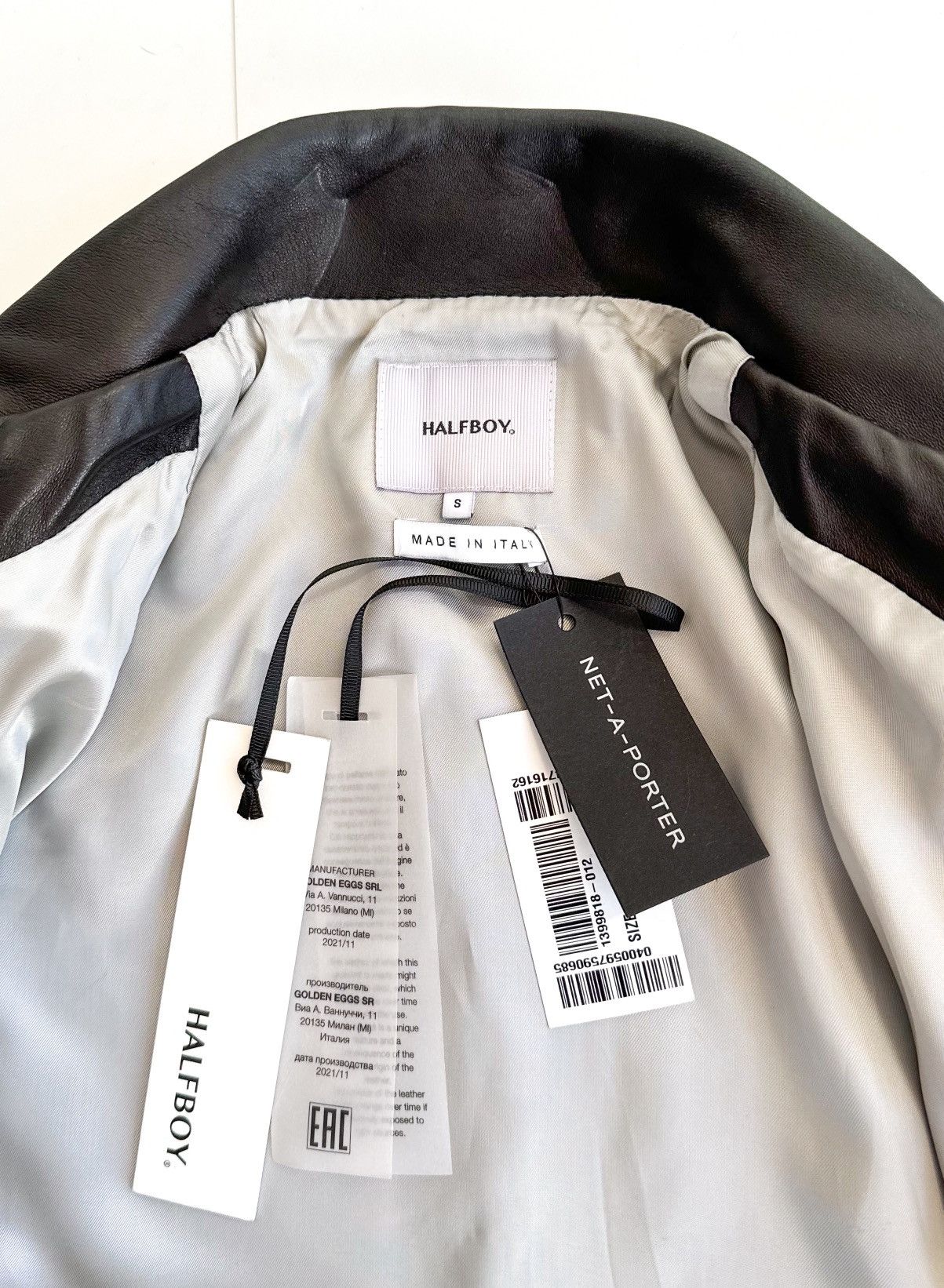 Other Halfboy Chiodo cropped biker jacket black leather Size S / US 4 / IT 40 - 10 Thumbnail