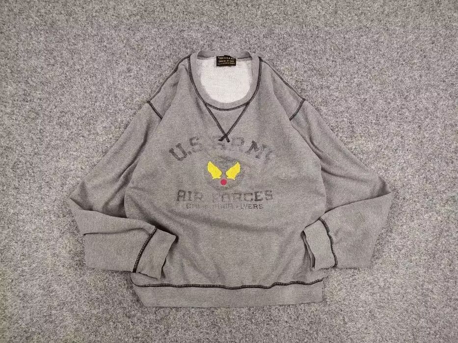 Other Vintage 80's Air Force US Army Gray Crew Chek Sweatshirt Size US L / EU 52-54 / 3 - 6 Thumbnail