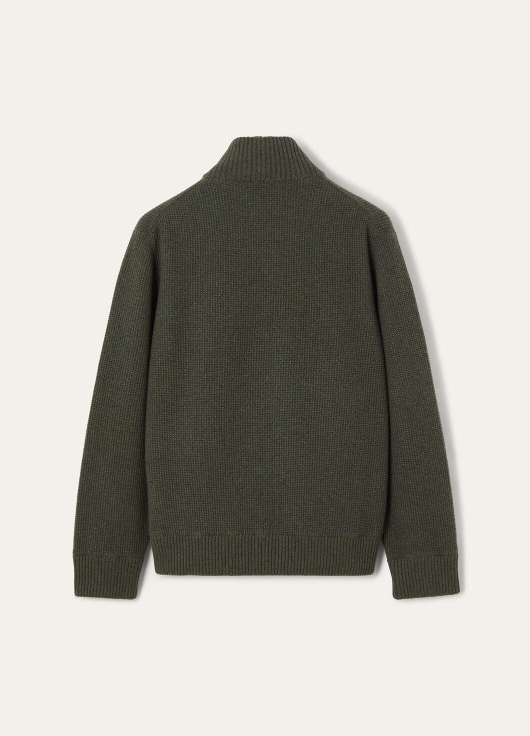 Loro Piana o1w1db10725 FAO9910 Alpe Bomber Sweater in Dark Green Size US XL / EU 56 / 4 - 2 Thumbnail