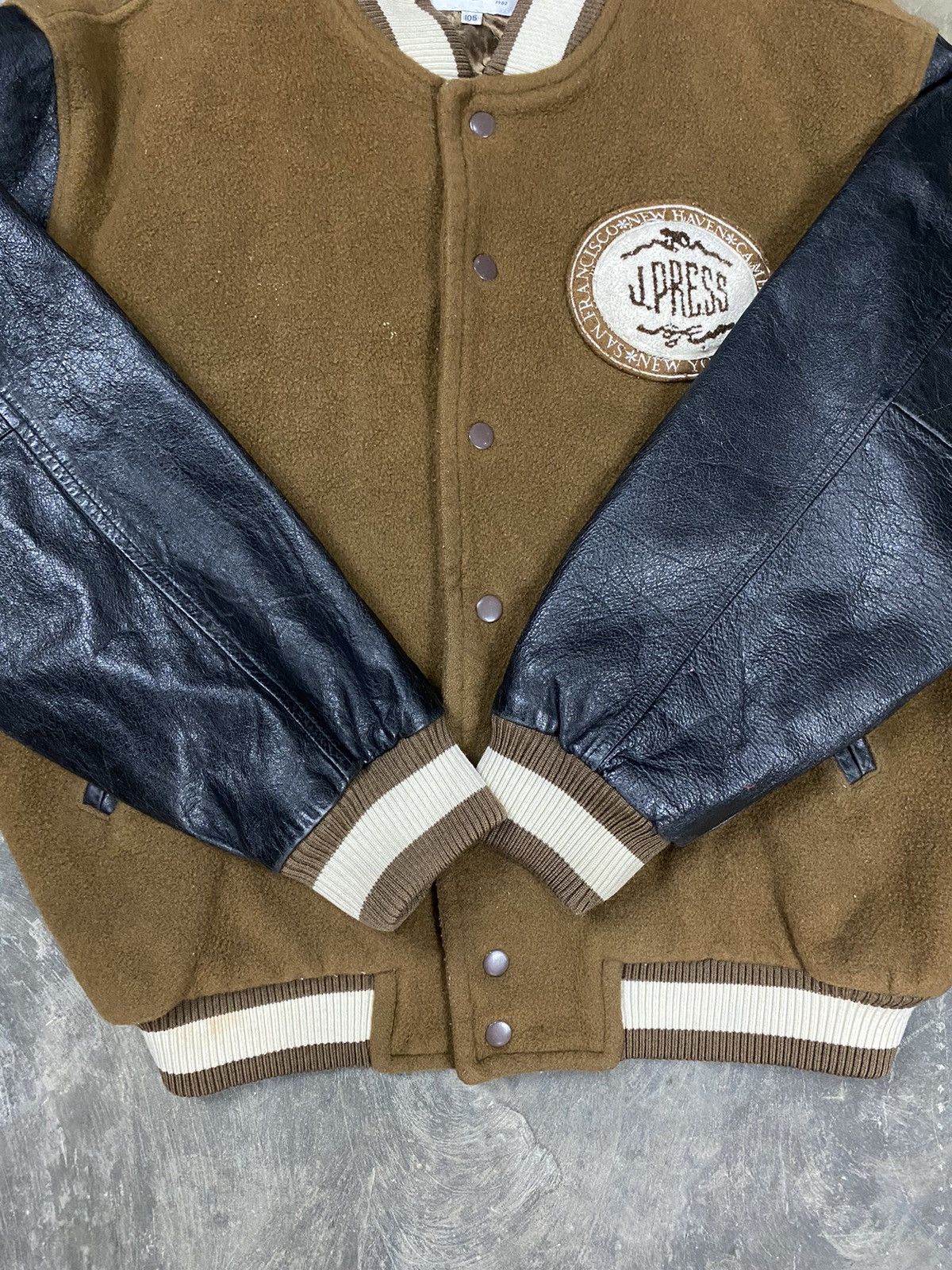 J. Press Varsity J.PRESS Leather Jacket Size US XL / EU 56 / 4 - 3 Thumbnail
