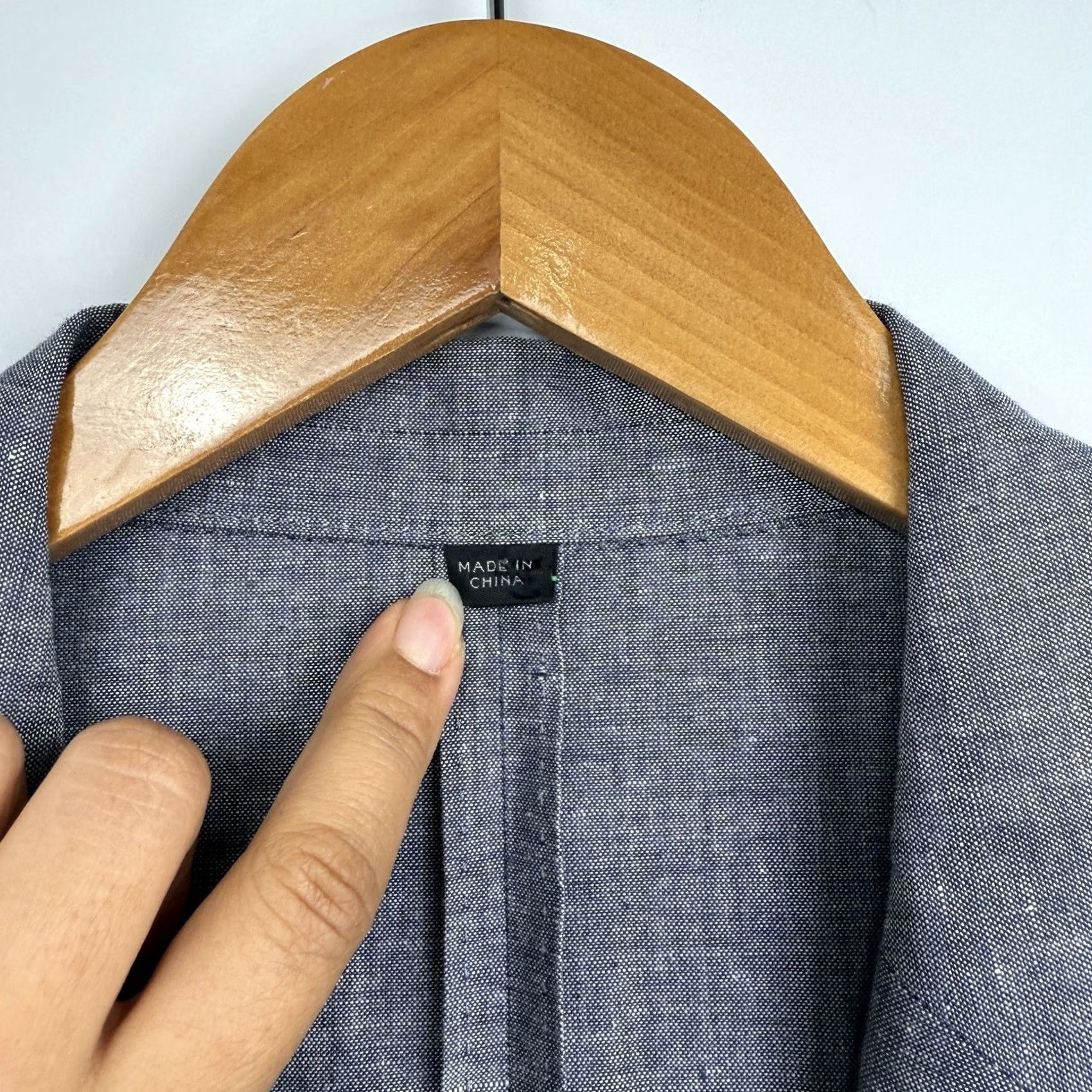 J.Crew J.CREW Blazer Mens 40L Blue Linen Cotton Slim Fit Single-Breasted Notch Lapel 2-Button Long Woolless Tweed Jacket Front Flat Front Chest 40 in Size 40R - 3 Thumbnail