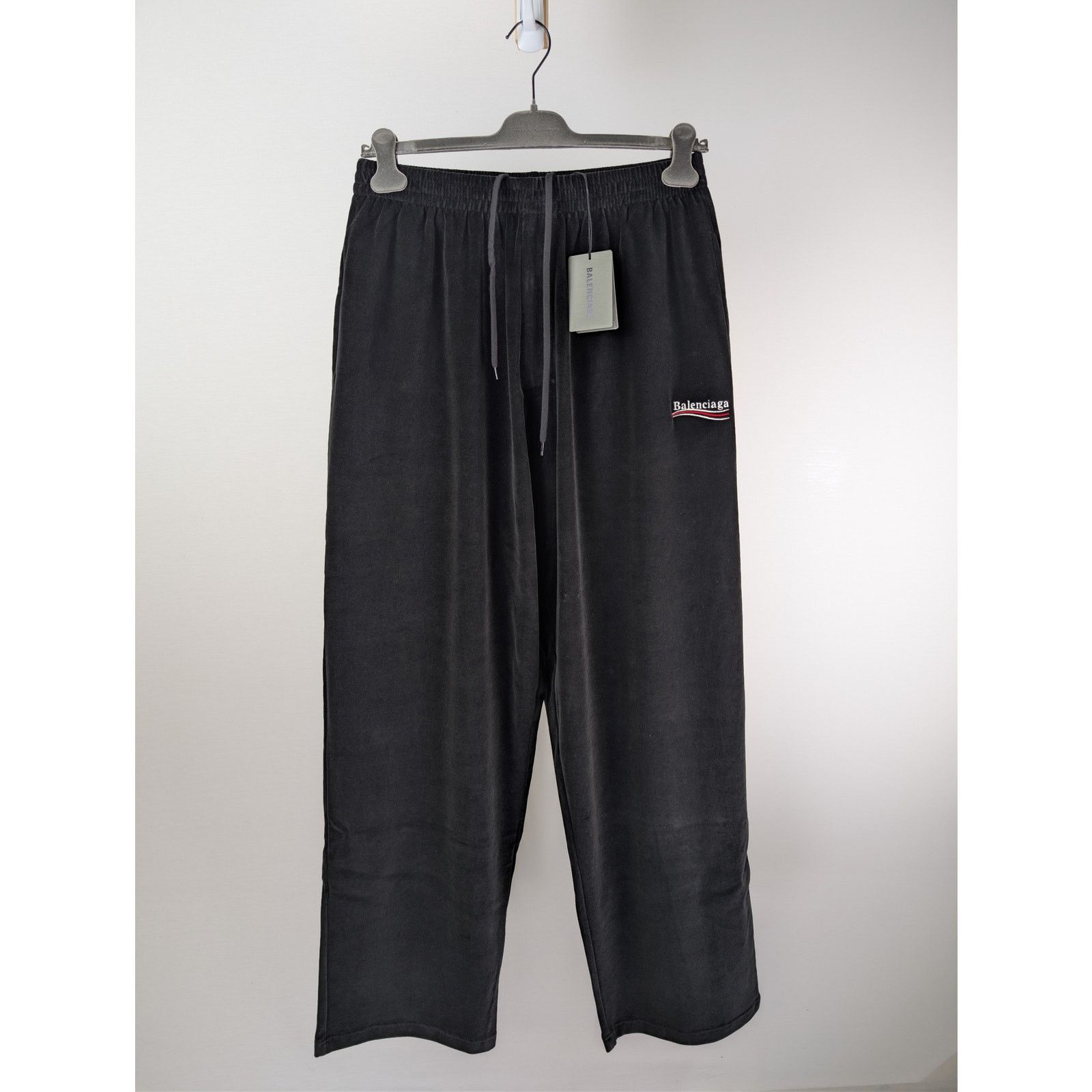 Balenciaga o1rshd1 Political Campaign Baggy Pants in Velvet Jersey Size US 34 / EU 50 - 1 Thumbnail