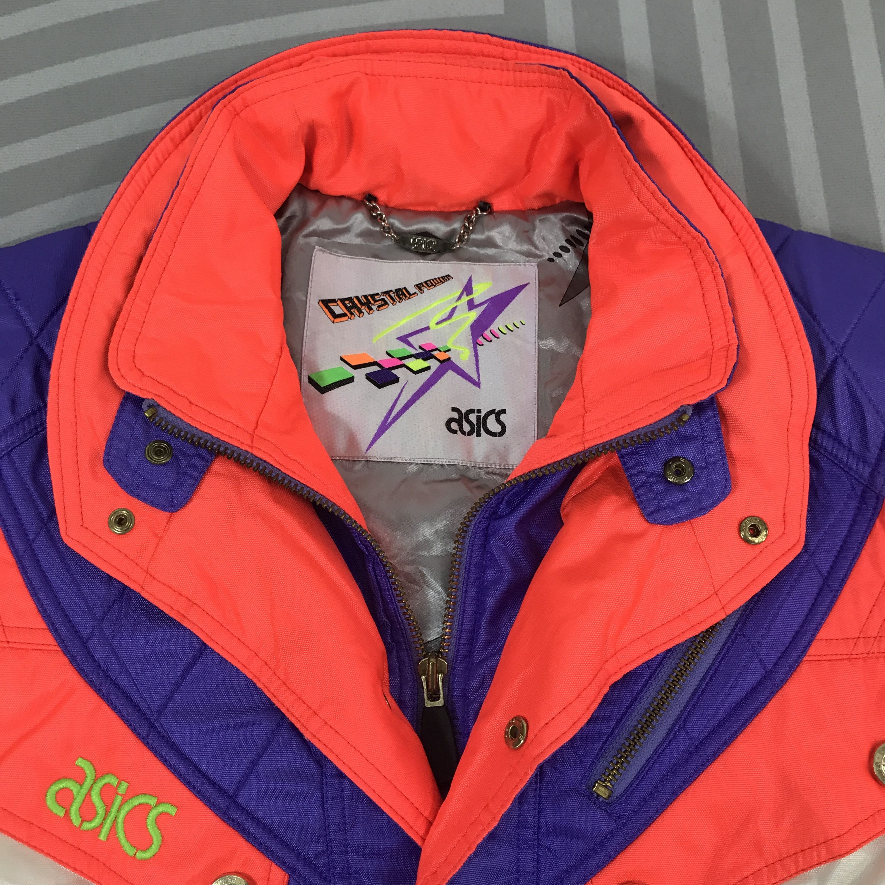 Asics × Vintage Vintage ASICS Crystal power Ski design Racing Jacket Size US L / EU 52-54 / 3 - 7 Thumbnail
