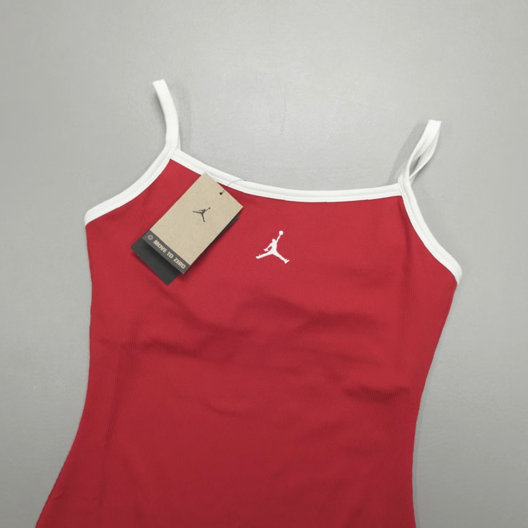 Jordan Brand Air Jordan Slim Tank Dress Red Women's Size M HJ0062-636 Tank Dress Slim Fit Casual Party/Cocktail Summer Spring Womens Size M / US 6-8 / IT 42-44 - 2 Thumbnail