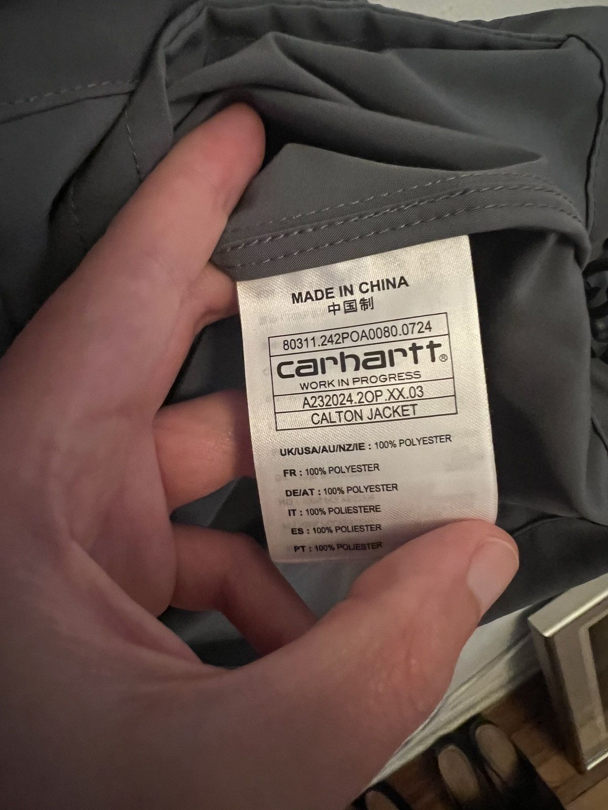 Carhartt Wip Carhartt WIP Gray Light Jacket Size US S / EU 44-46 / 1 - 3 Thumbnail