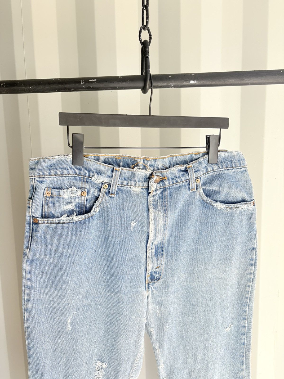Levi's Vintage Levi’s 517 Denim Repaired Patch Denim ERD Grunge Size US 34 / EU 50 - 3 Thumbnail