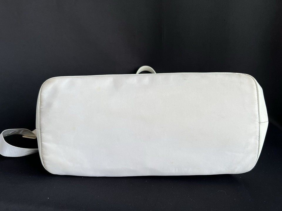 Versace Versace Young Large White Leather/Fabriic Bag Size ONE SIZE - 18 Thumbnail