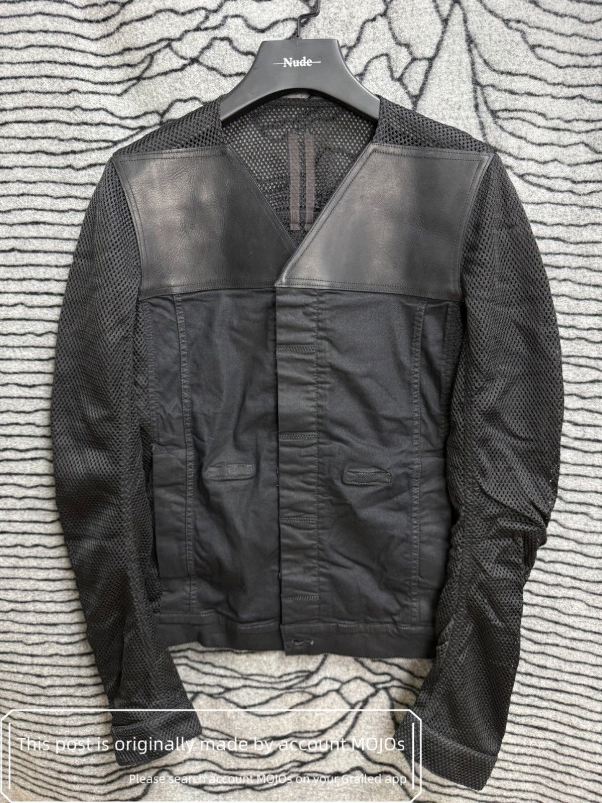 Rick Owens Sz M Rick Owens Drkshdw Leather Joint Mesh Jacket mojos37 Size US M / EU 48-50 / 2 - 1 Thumbnail