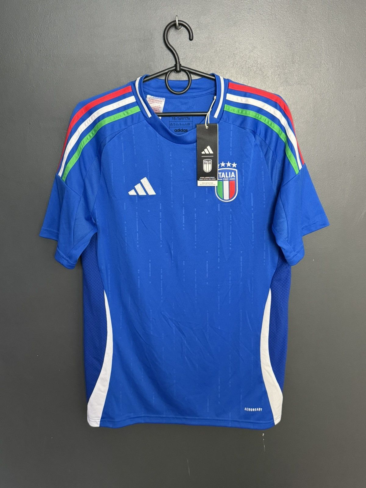 Adidas KIDS New Italy National Team 2024 Home Football Jersey Size US S / EU 44-46 / 1 - 1 Thumbnail