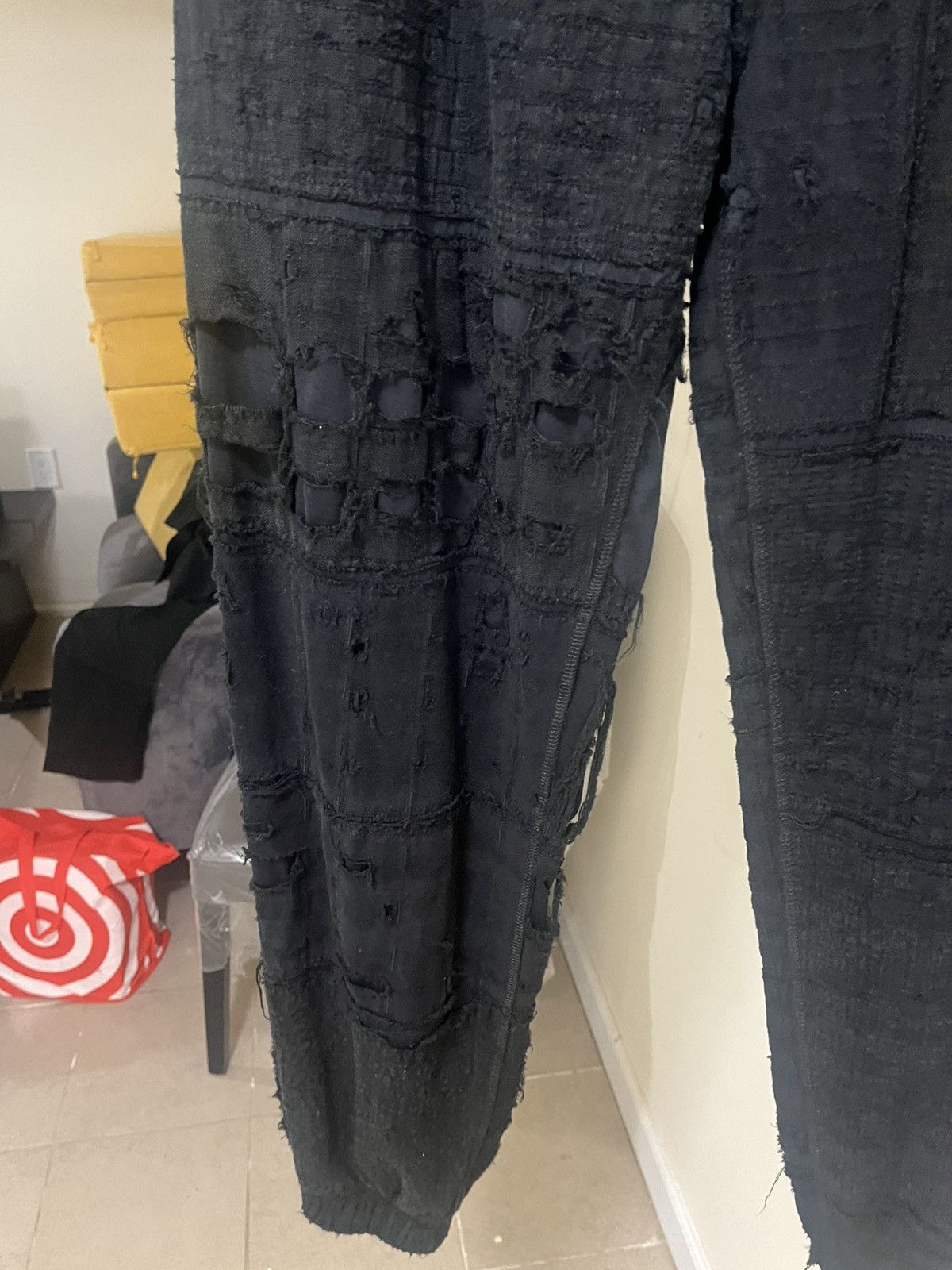 Givenchy Givenchy Faded Black Cotton Distressed Trousers Sz L Size US 34 / EU 50 - 11 Thumbnail