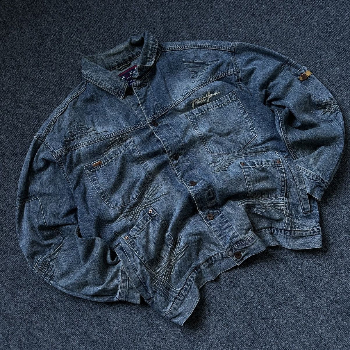 Phat Farm VTG Western Phat Farm Denim Jacket Size XL Man 90s USA Hype Size US XL / EU 56 / 4 - 10 Thumbnail