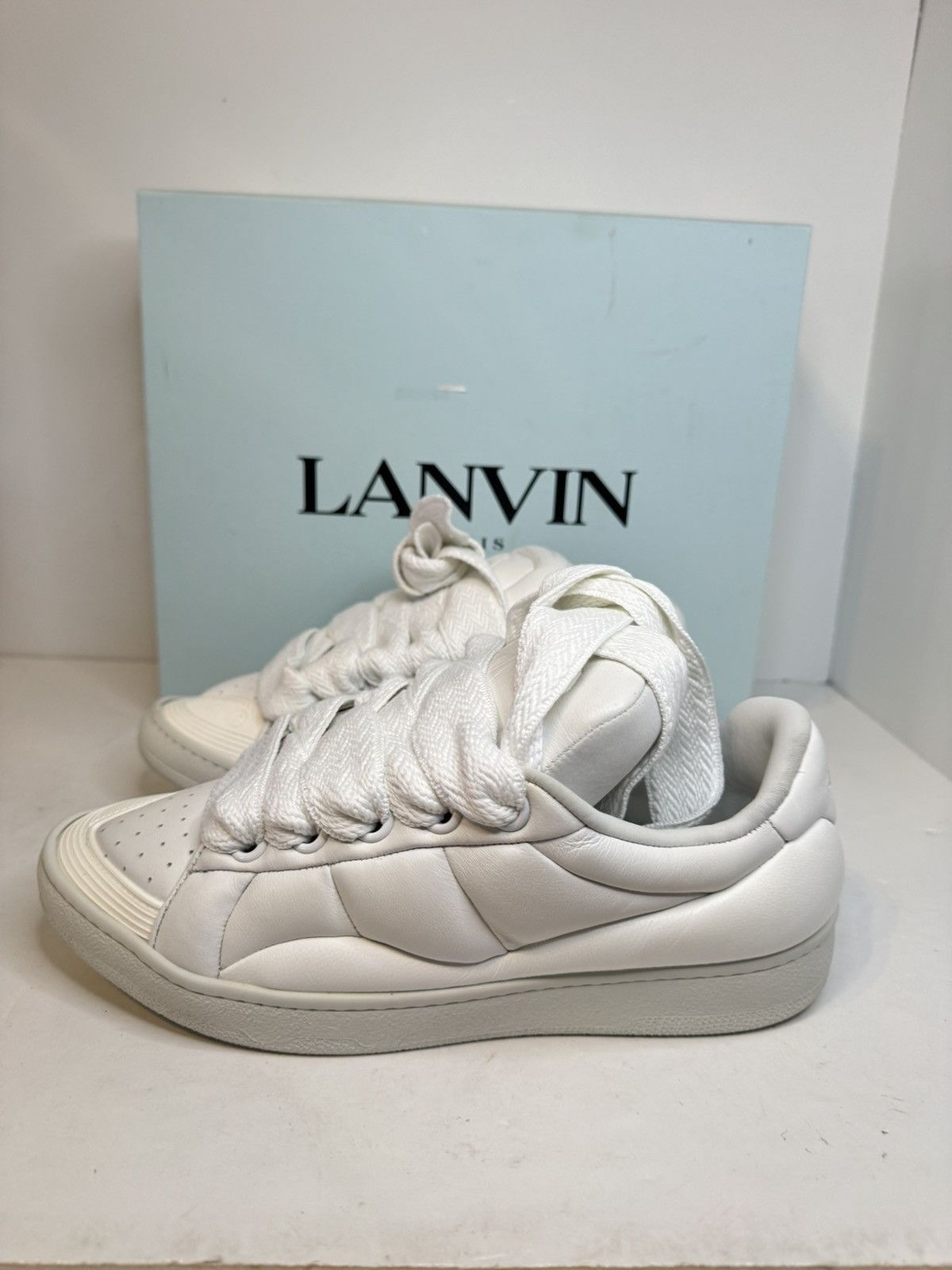 Lanvin Authentic Lanvin Curb XL Sneakers “White” Puff Sz 42/9 Size US 9 / EU 42 - 3 Thumbnail