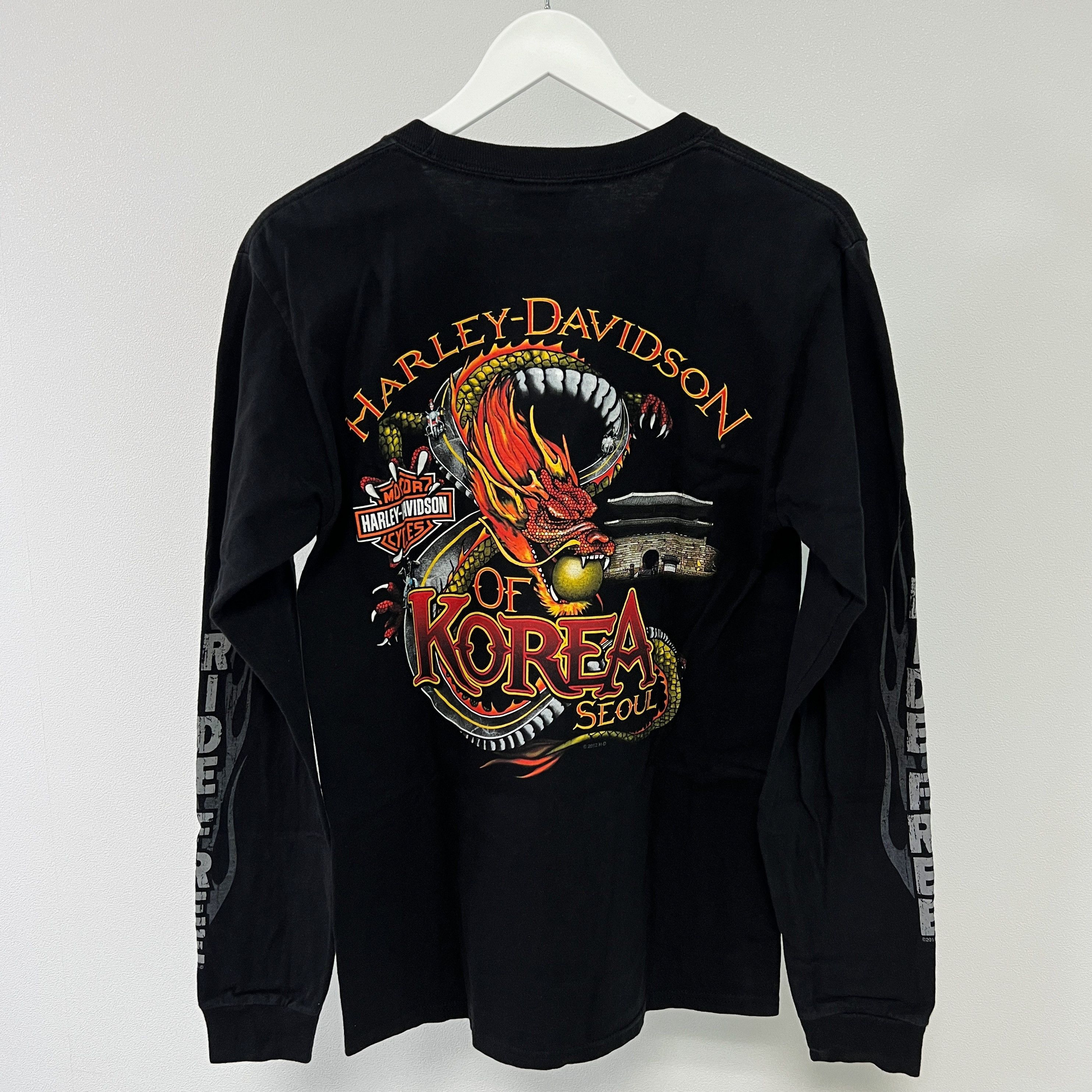 Harley Davidson Harley Davidson Dragon Flame Korea Seoul Long Sleeve T-Shirt Size US S / EU 44-46 / 1 - 1 Thumbnail