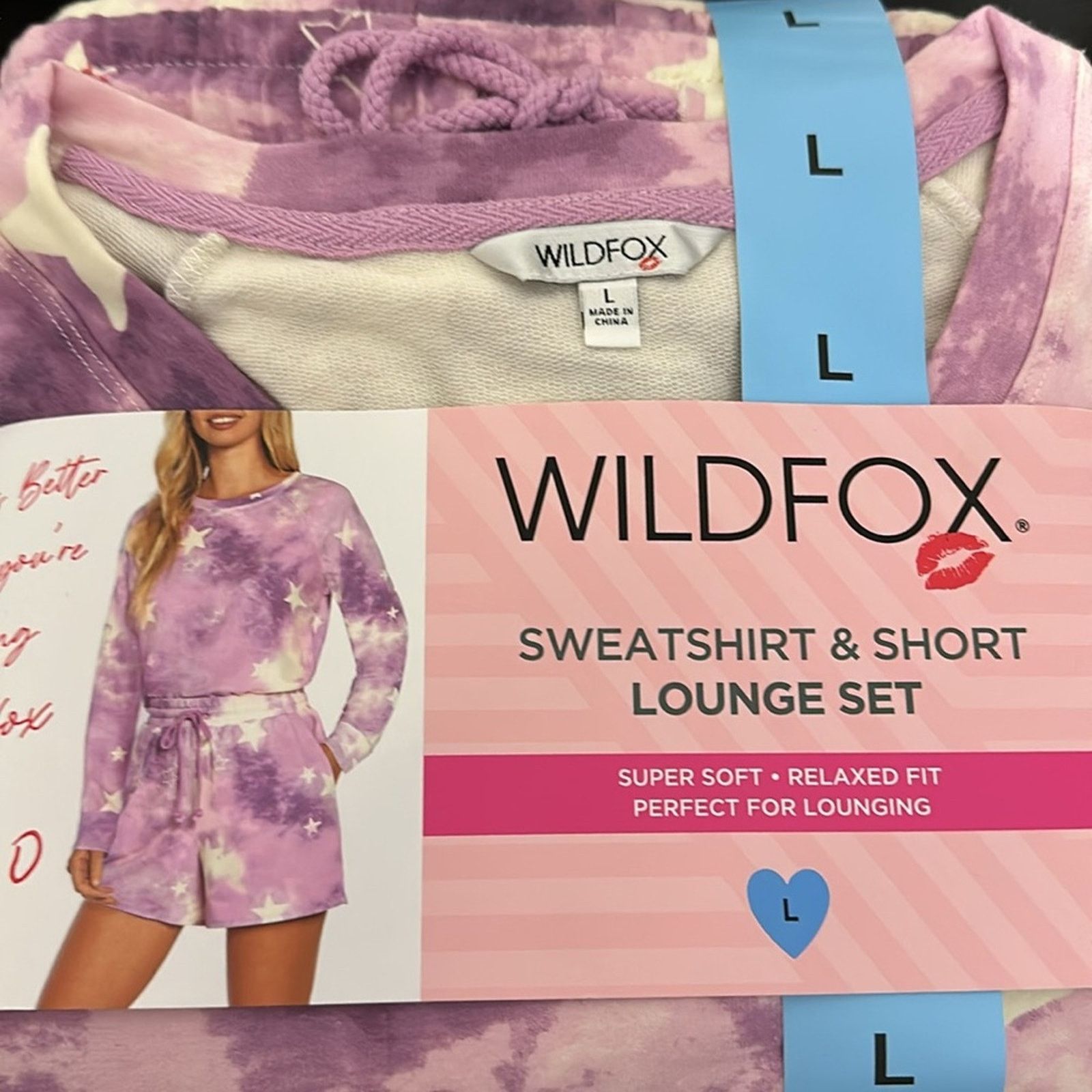 Wildfox Wildfox Soft Sweatshirt Short Lounge Set PJs Purple Size L Size L / US 10 / IT 46 - 5 Thumbnail