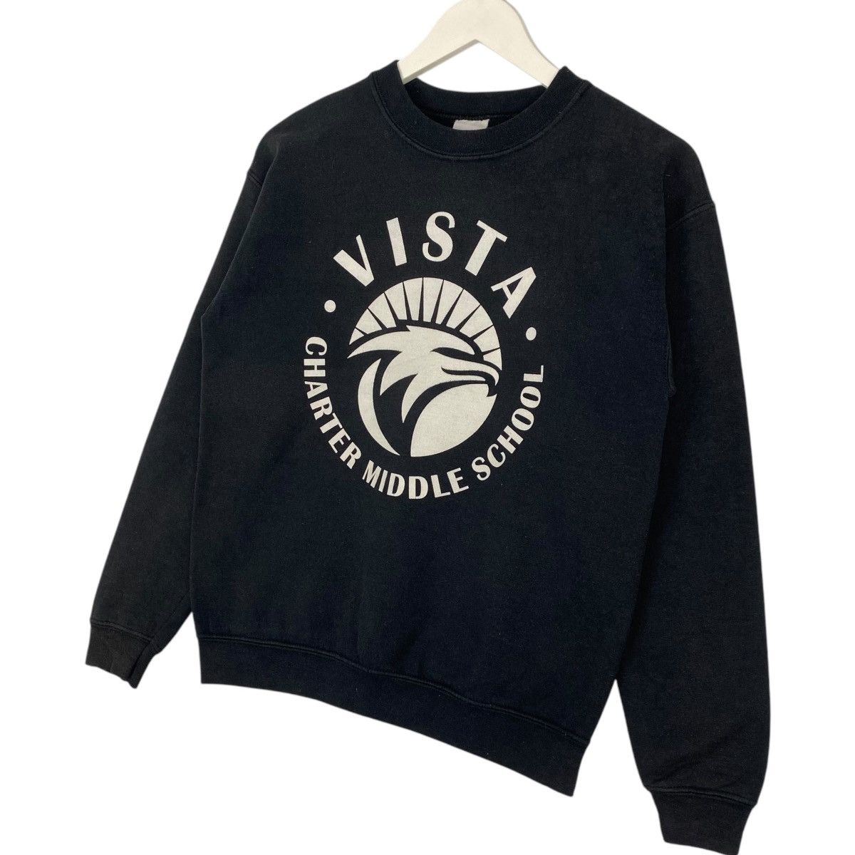 Gildan × Vintage Vintage Gildan Printed Crewneck Sweatshirt Black Size XL Size US M / EU 48-50 / 2 - 2 Thumbnail