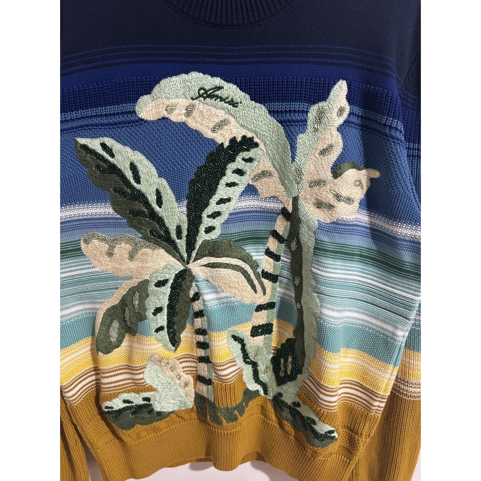 Amiri AMIRI EMBROIDERED PALM TREE CREW NECK KNIT SIZE MEDIUM NEW Size US M / EU 48-50 / 2 - 2 Thumbnail