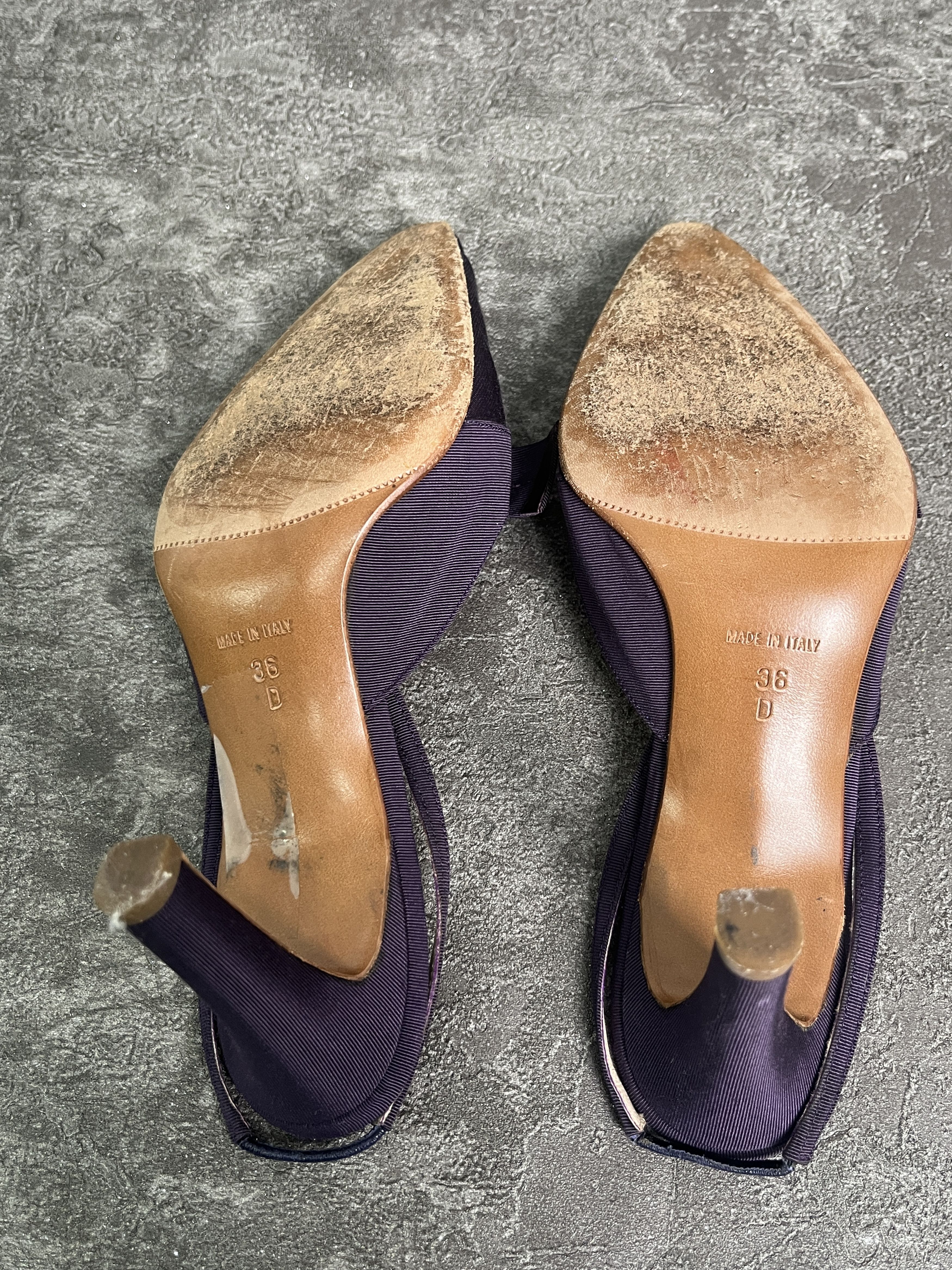 Christian Dior Monsieur Christian Dior Purple 75mm Sling Back Shoes Size US 6 / IT 36 - 8 Thumbnail
