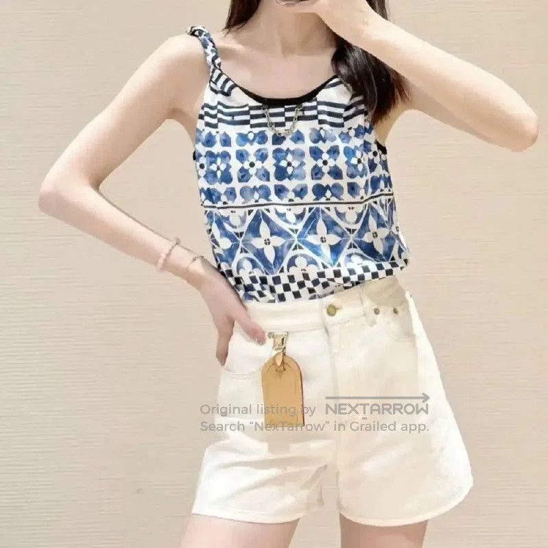 Louis Vuitton Louis Vuitton Women's Blue Cotton Tank Top . Size XS / US 0-2 / IT 36-38 - 7 Thumbnail
