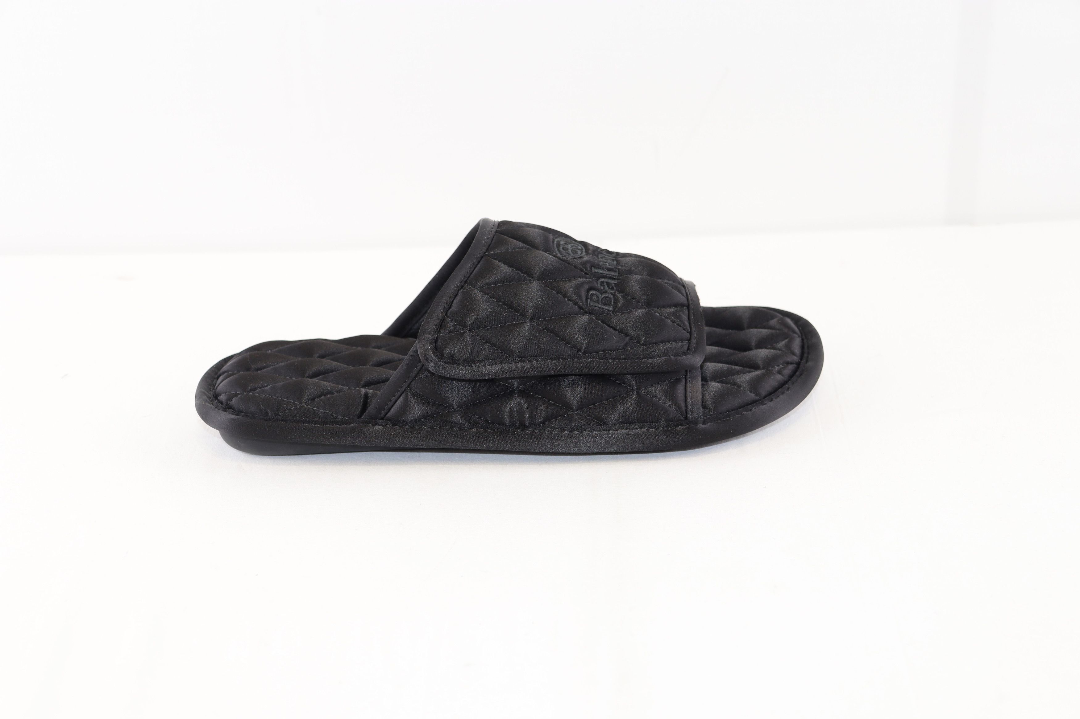 Balenciaga o1rshd1 Q:2 / Quilted Satin/Hotel Artw Home Slide Sandal Size US 9 / EU 42 - 4 Thumbnail
