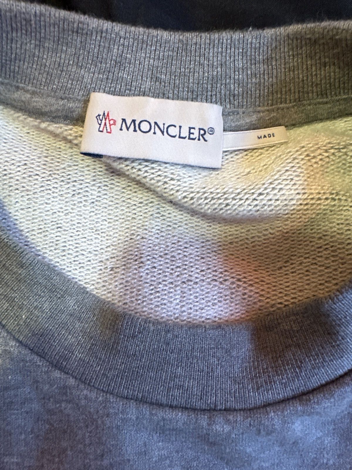 Moncler Moncler Grey Logo Embroidered Sweatshirt Size US M / EU 48-50 / 2 - 4 Thumbnail